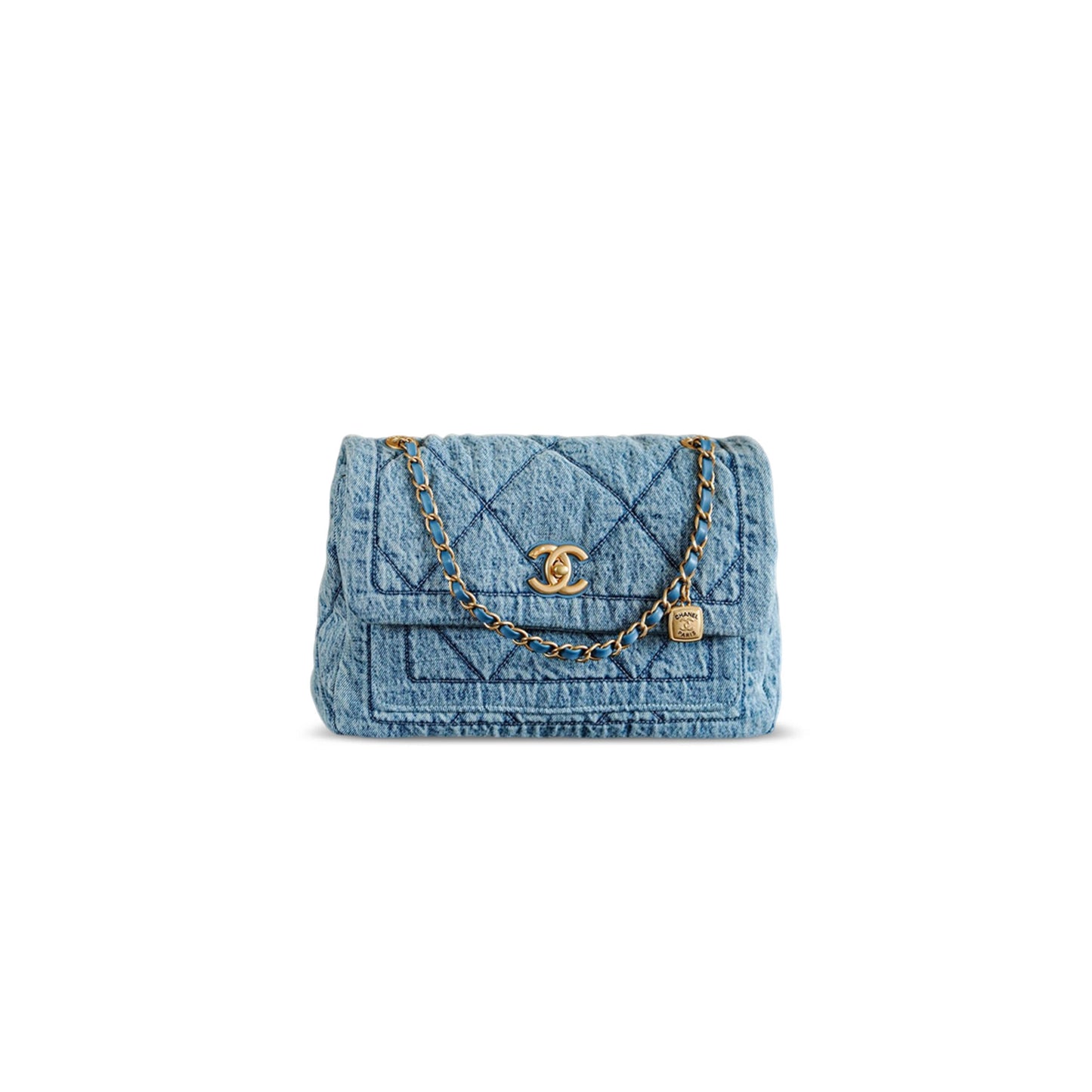 Ch**el washed denim flapbag (30*17*10cm)