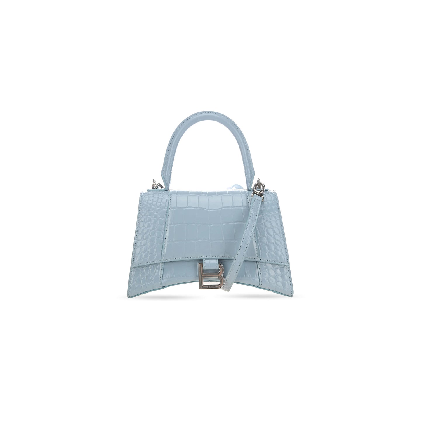 Ba1en*iaga women''s hourglass handbag small in sky blue 5935461lr6y4712 (22.9*15*9.9cm)