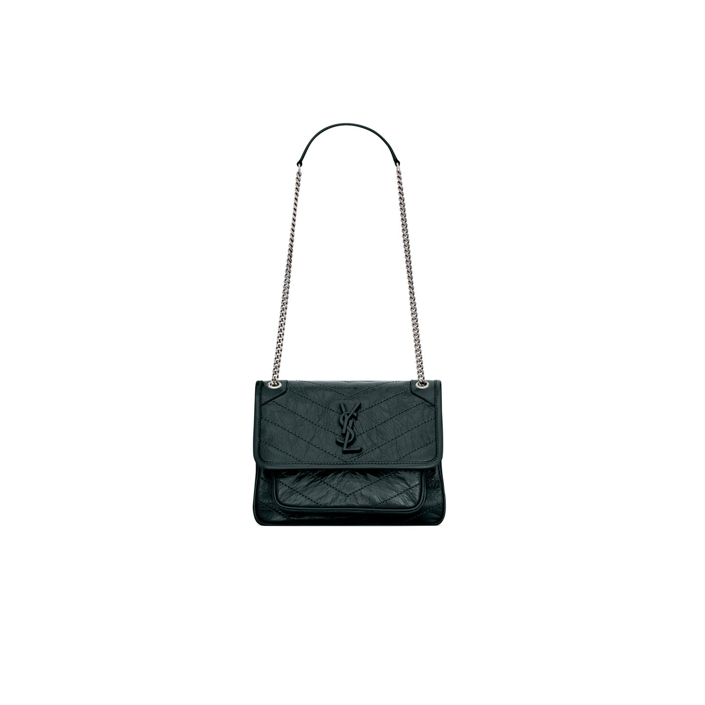 Y*L niki baby chain bag in crinkled vintage leather 633151366940 (21*16*7.5cm)