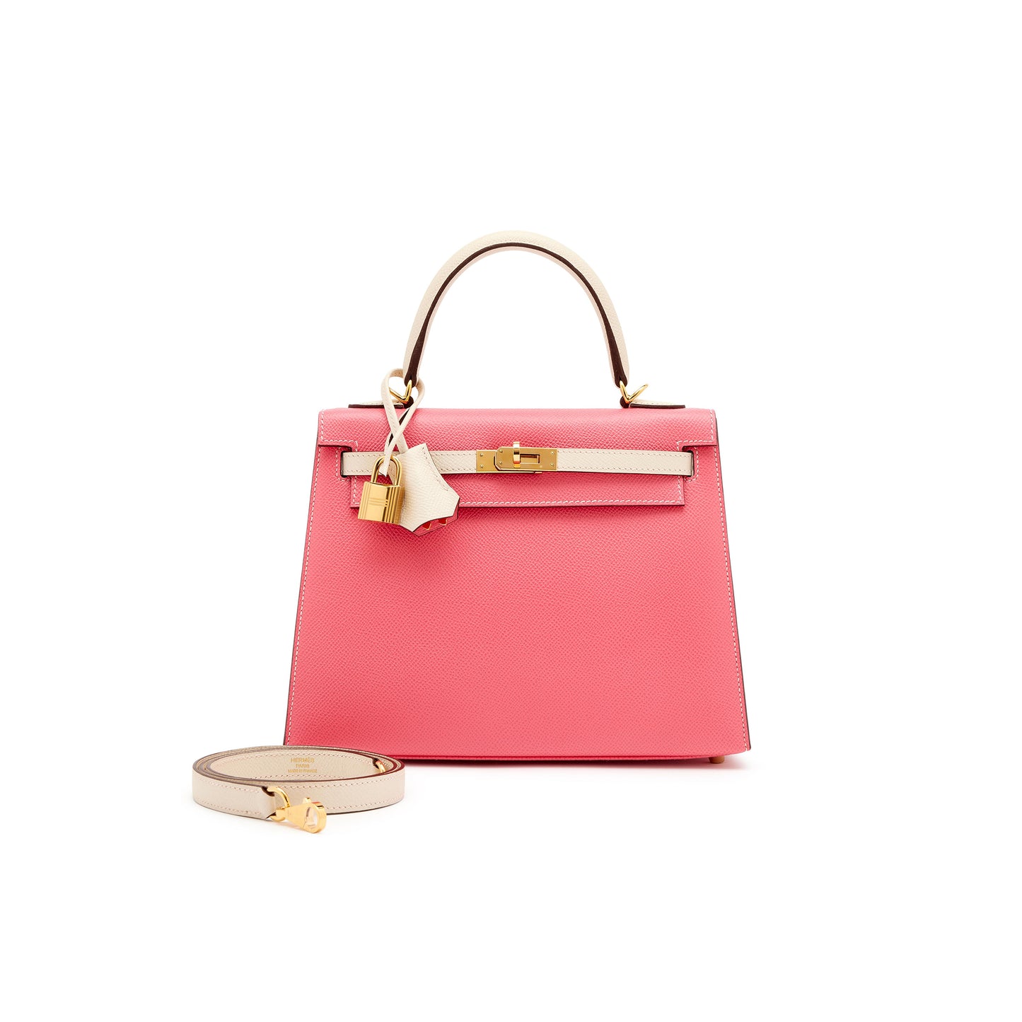 H**mes rose kelly 25 gold hardware (25*17*7cm)