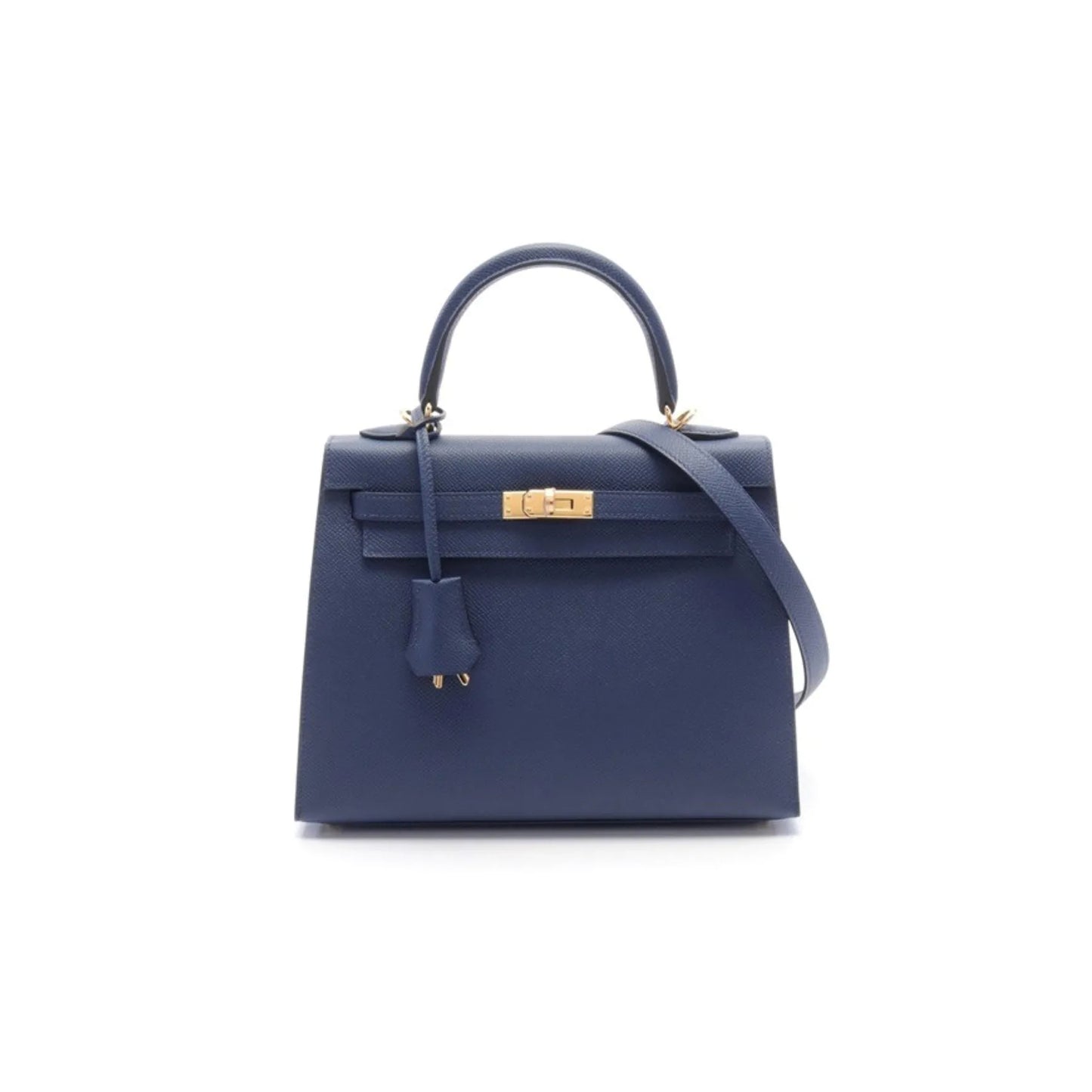 H**mes kelly 25 blue deep epsom (25*17*7cm)