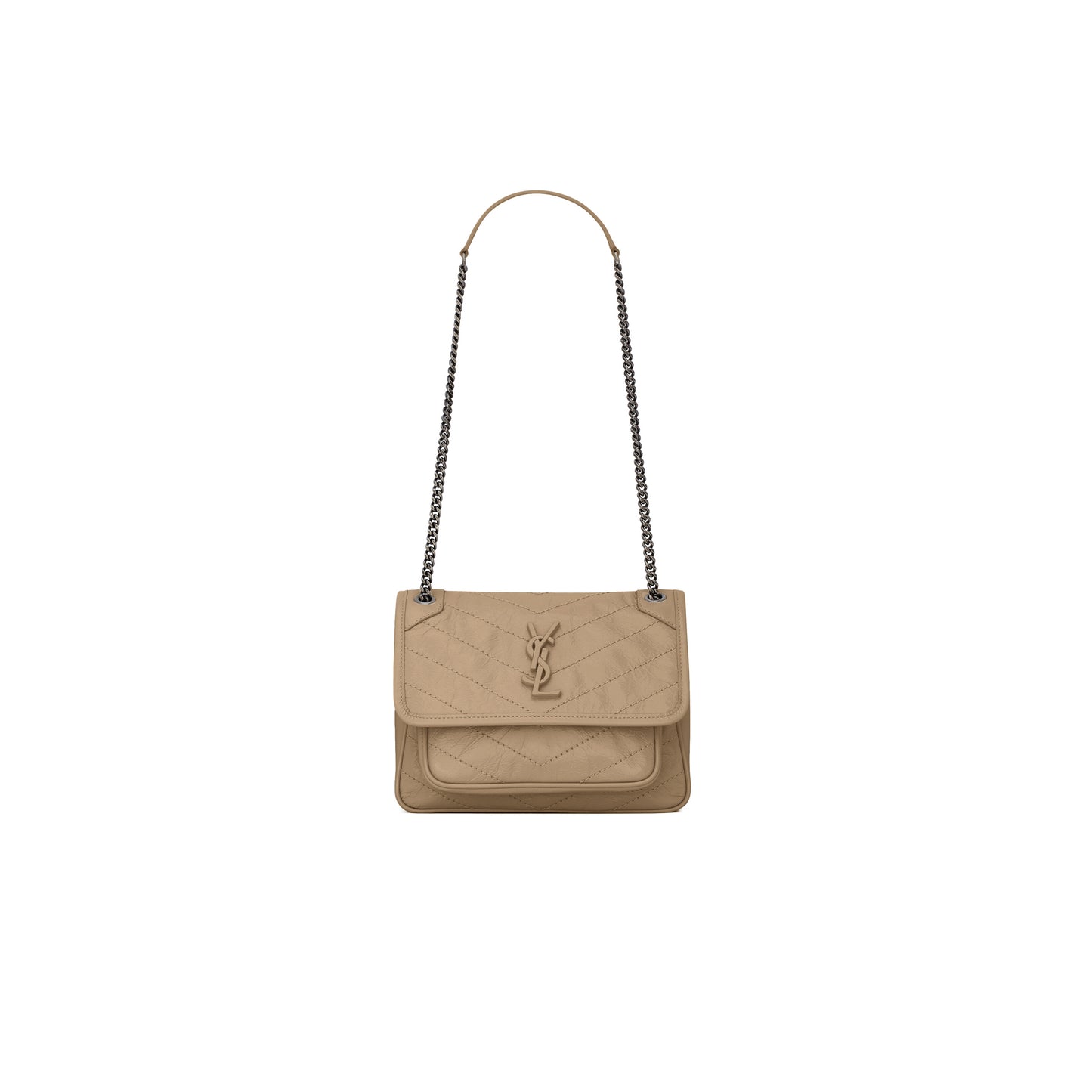 Y*L niki baby chain bag in crinkled vintage leather 633151642201 (21*16*7.5cm)