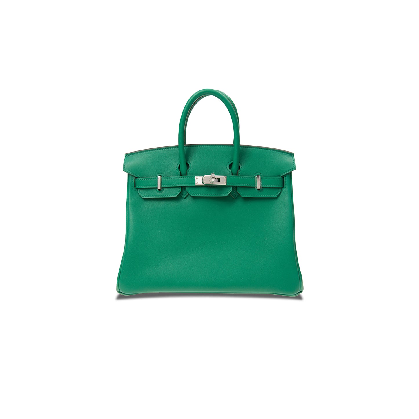 H**mes master birkin 25 swift leather velvet green silver buckle h049362ck17 (25*20*13cm)