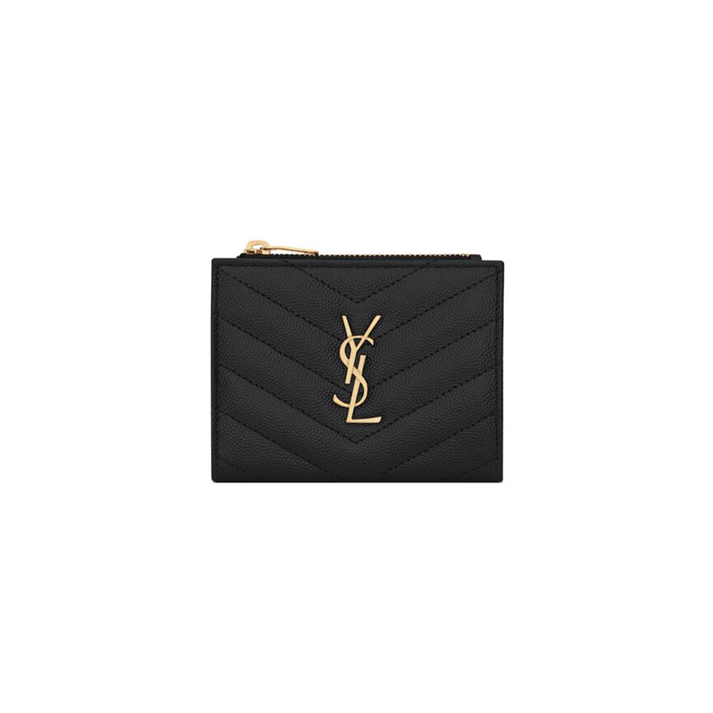 Y*L cassandre matelassÉ bi-fold wallet in grain de poudre leather 575879bow011000 (10.5*8.5*2.5cm)