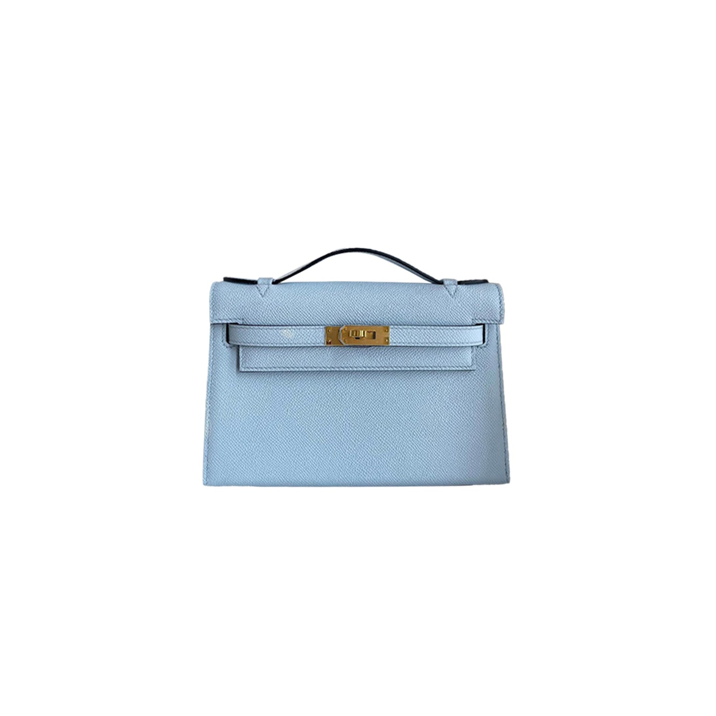 H**mes mini kelly 22 epsom leather holy grail blue (22*14*7cm)