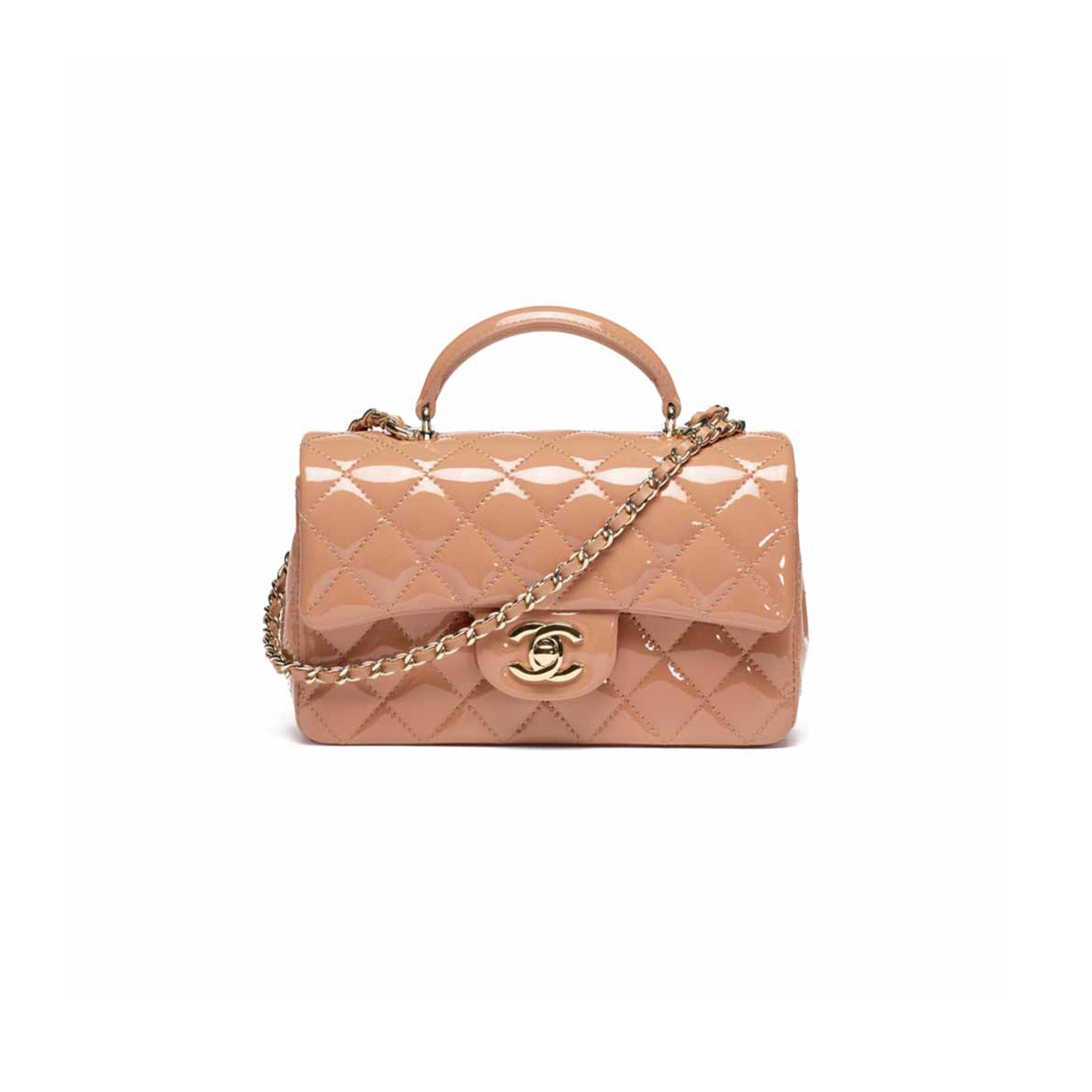 Ch*el mini classic handbag with top handle as2431 (20*12*6cm)