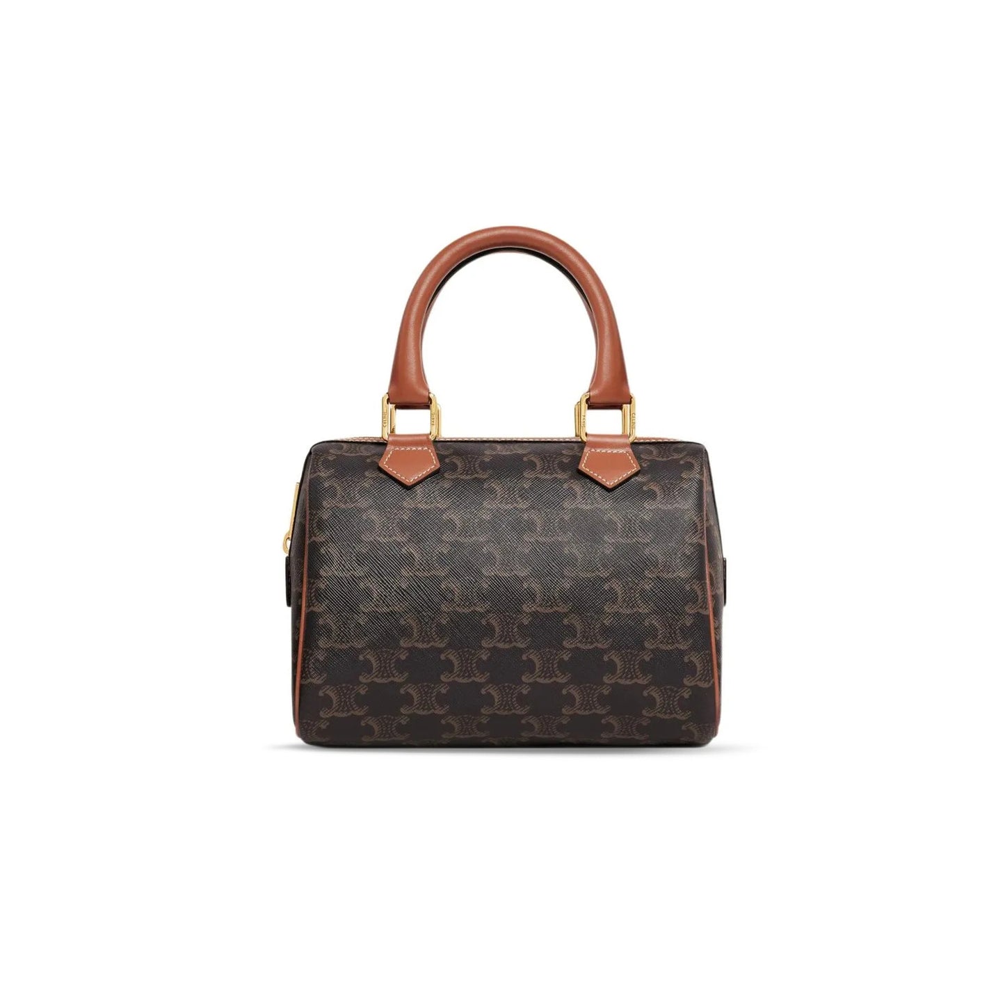 Ce**e small boston bag triomphe in triomphe canvas and lambskin 197582cas.04lu (19.5*14*7cm)