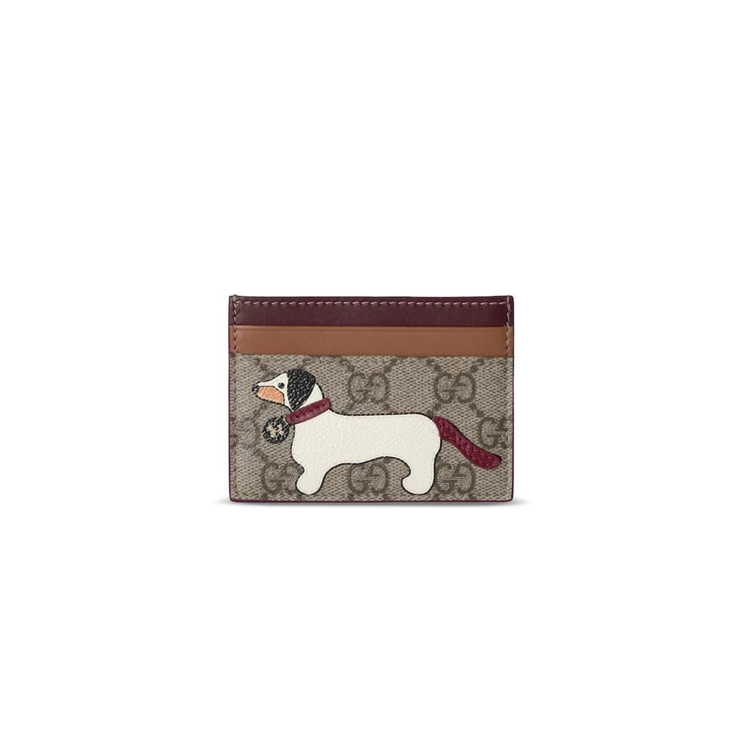Gvc*1 bi-color gg card case with dog detail 818769 (10*7cm)
