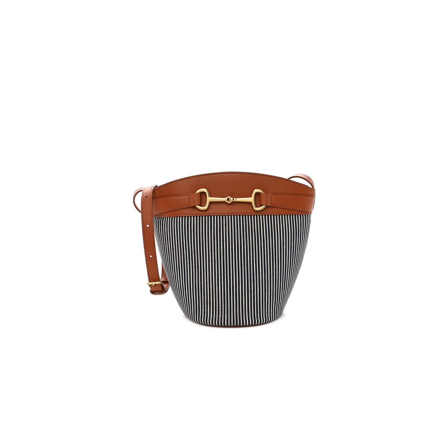 Ce**e textile calfskin crecy bucket bag blue tan (23*15*15cm)