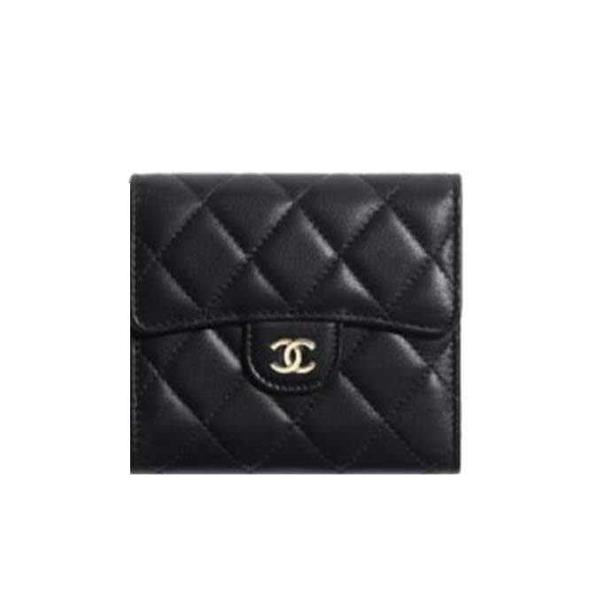 Ch*el classic small flap wallet gold hardware ap0231 y01295 c3906 īŧ10.5cm*11.5cm*3cmīŧ