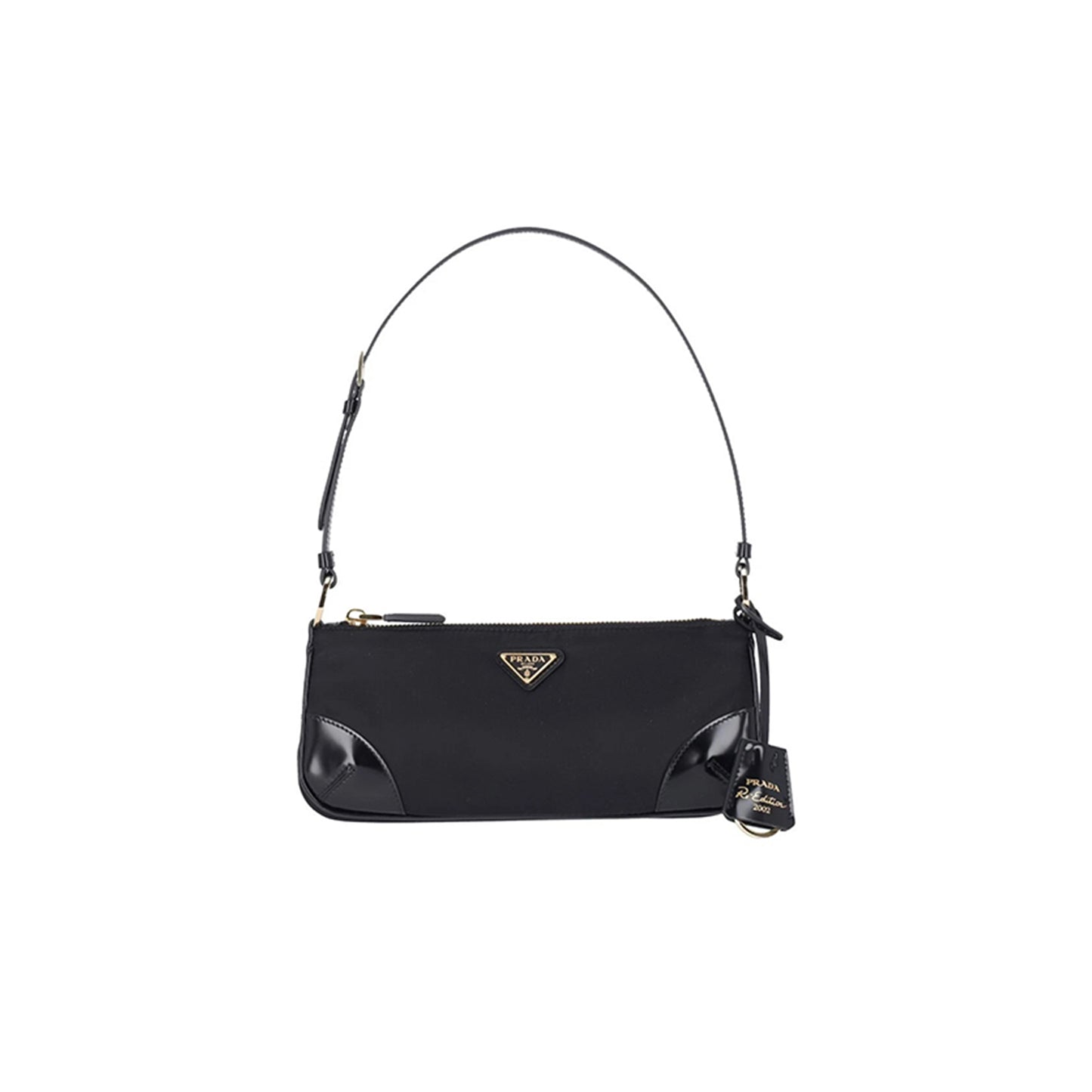 Pra*a black shoulder bag 1bc20 (23.5*10*5cm)