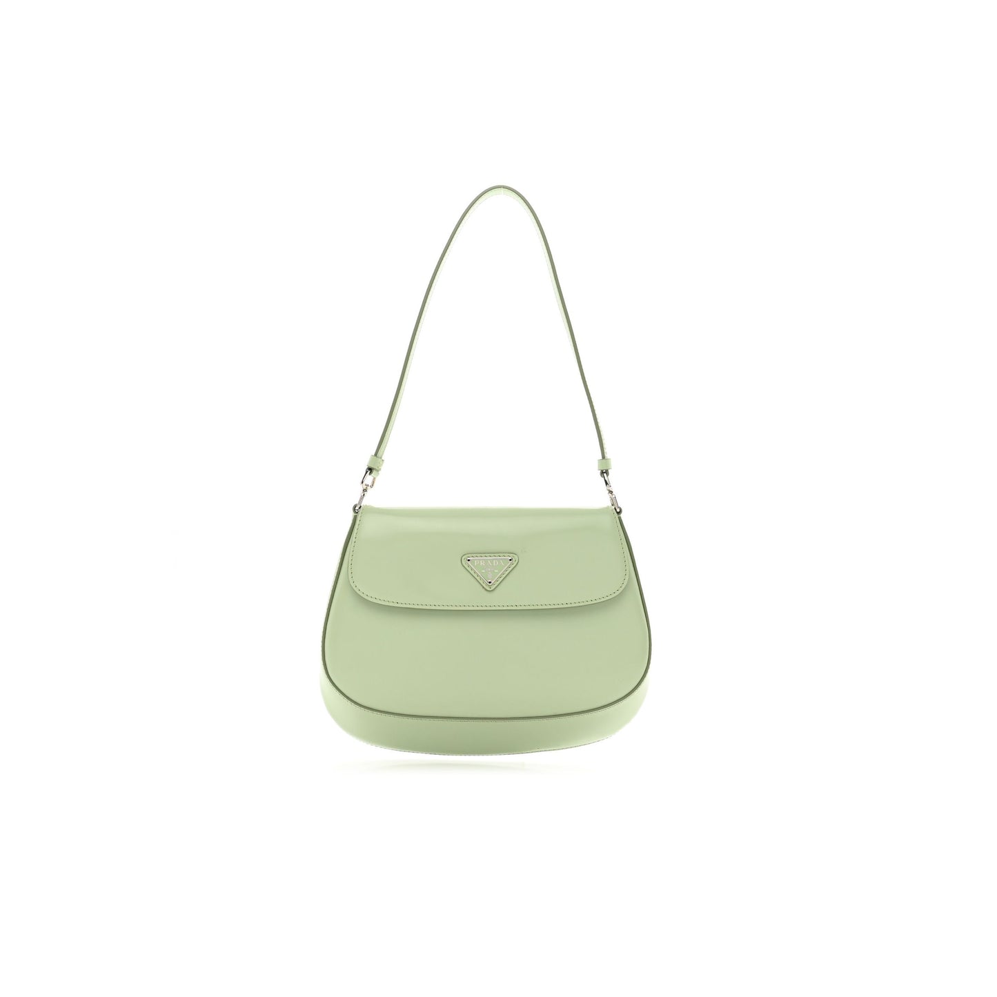 Pra*a spazzolato cleo flap shoulder bag acqua (22*17*3cm)