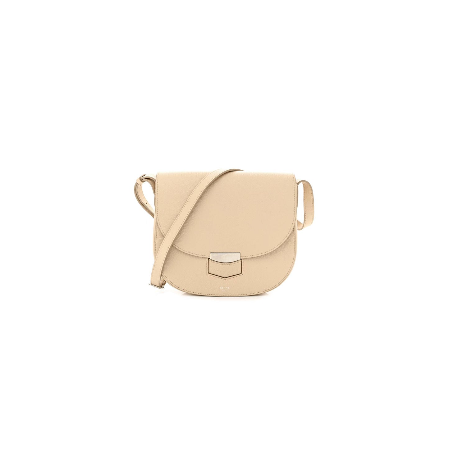 Ce**e grained calfskin medium trotteur light taupe (34*32*25cm)