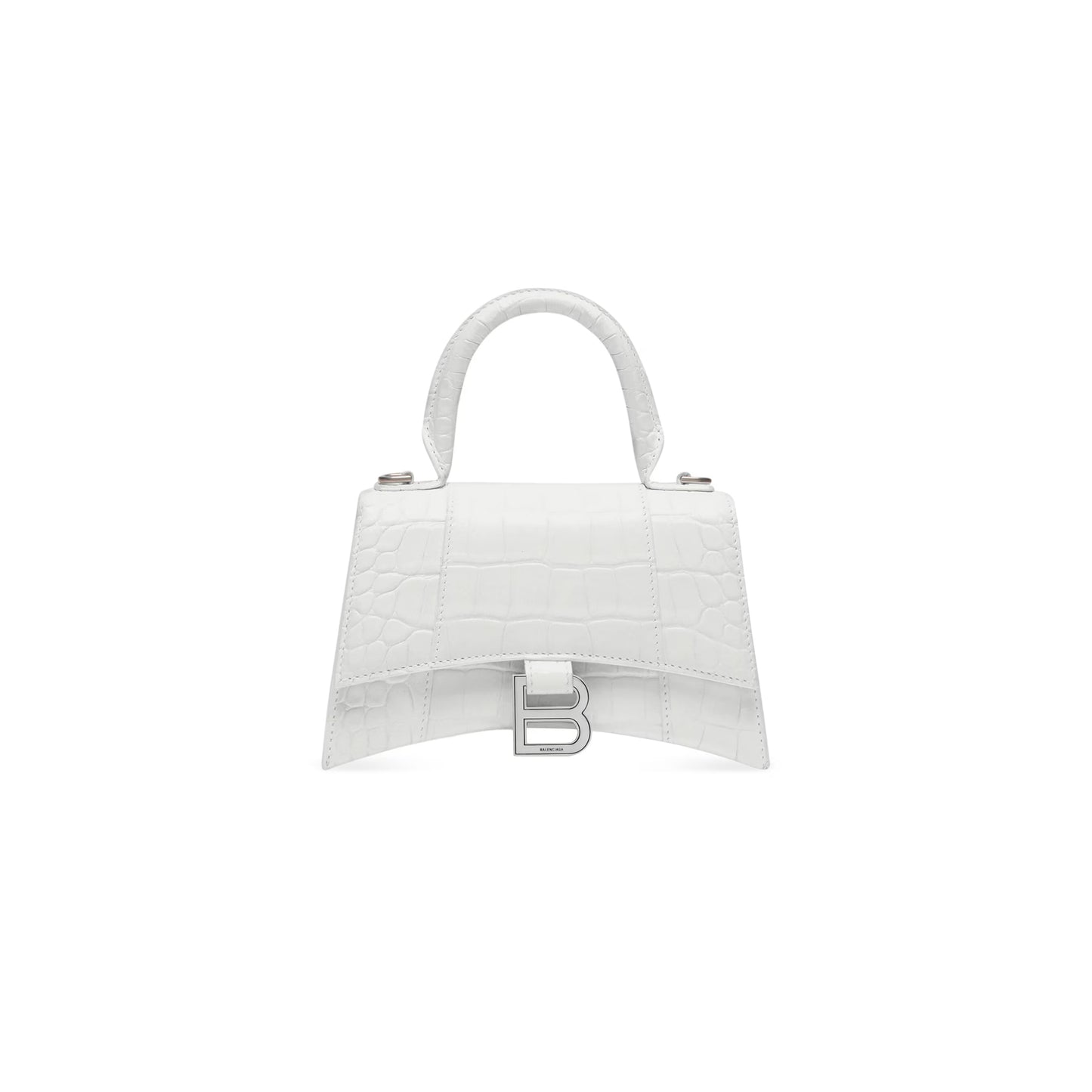 Ba1en*iaga women''s hourglass handbag xs in white 5928331lr6y9016 (18.8*13*7.9cm)