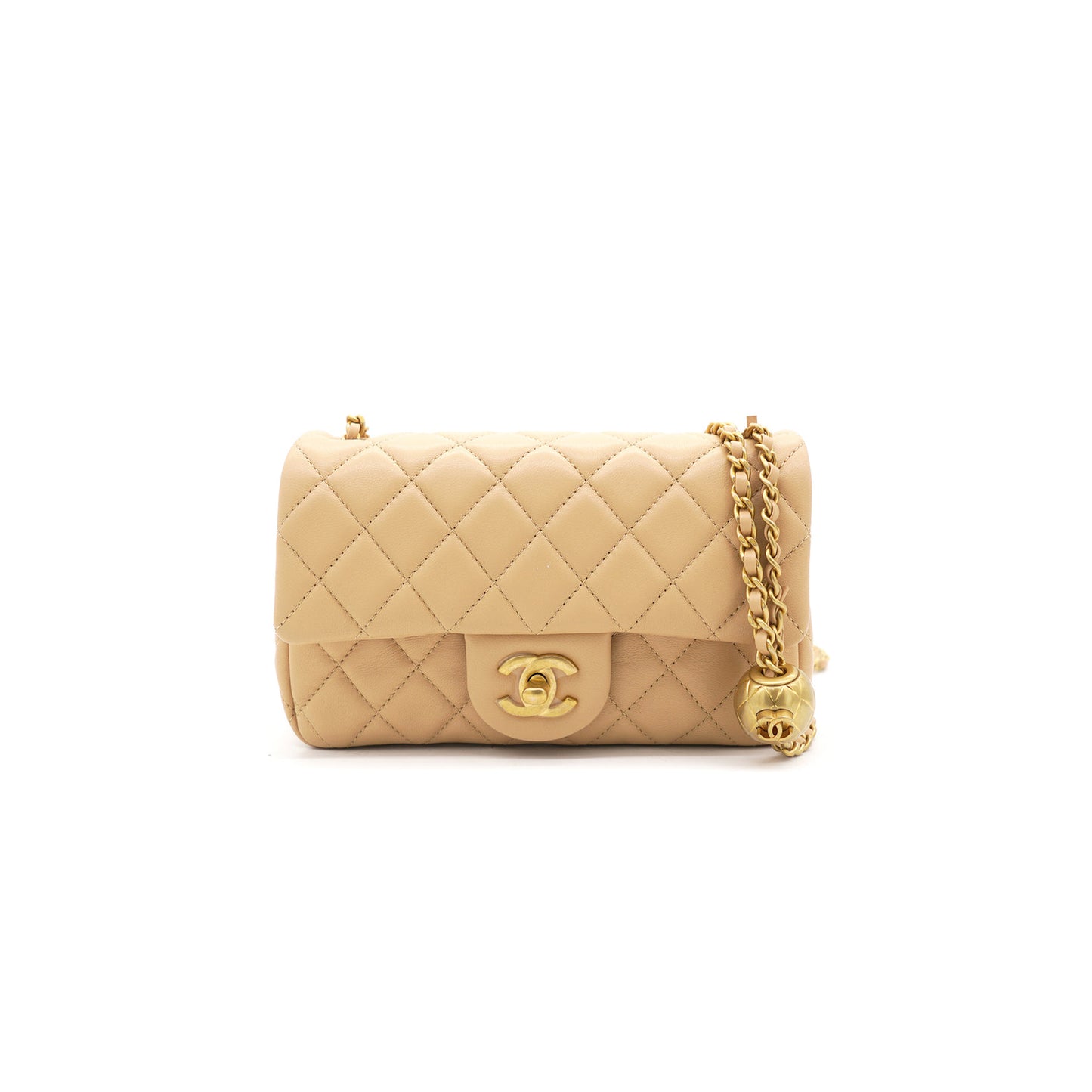 Ch*el master large mini lambskin flap bag (20*13*7cm)