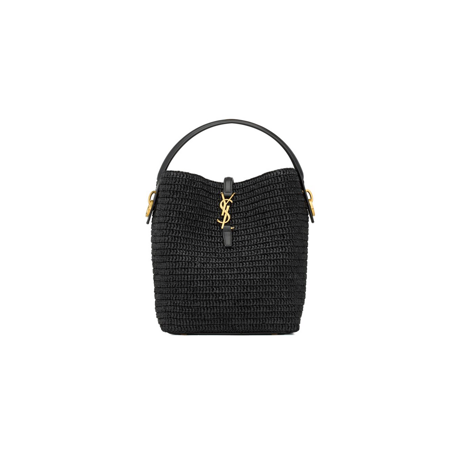 Y*L le 37 in woven raffia and vegetable-tanned leather 773991gaaec1000 (20*25*16cm)