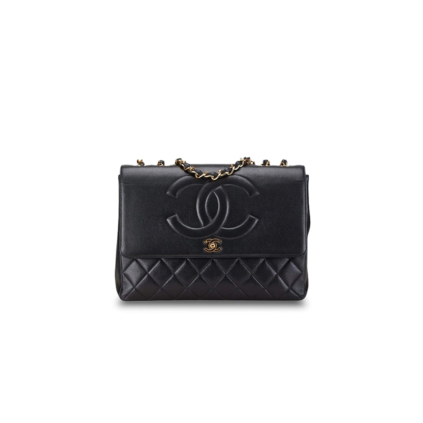 Ch*el classic flap oversized shoulder bag ap2215 (33*23*11cm)