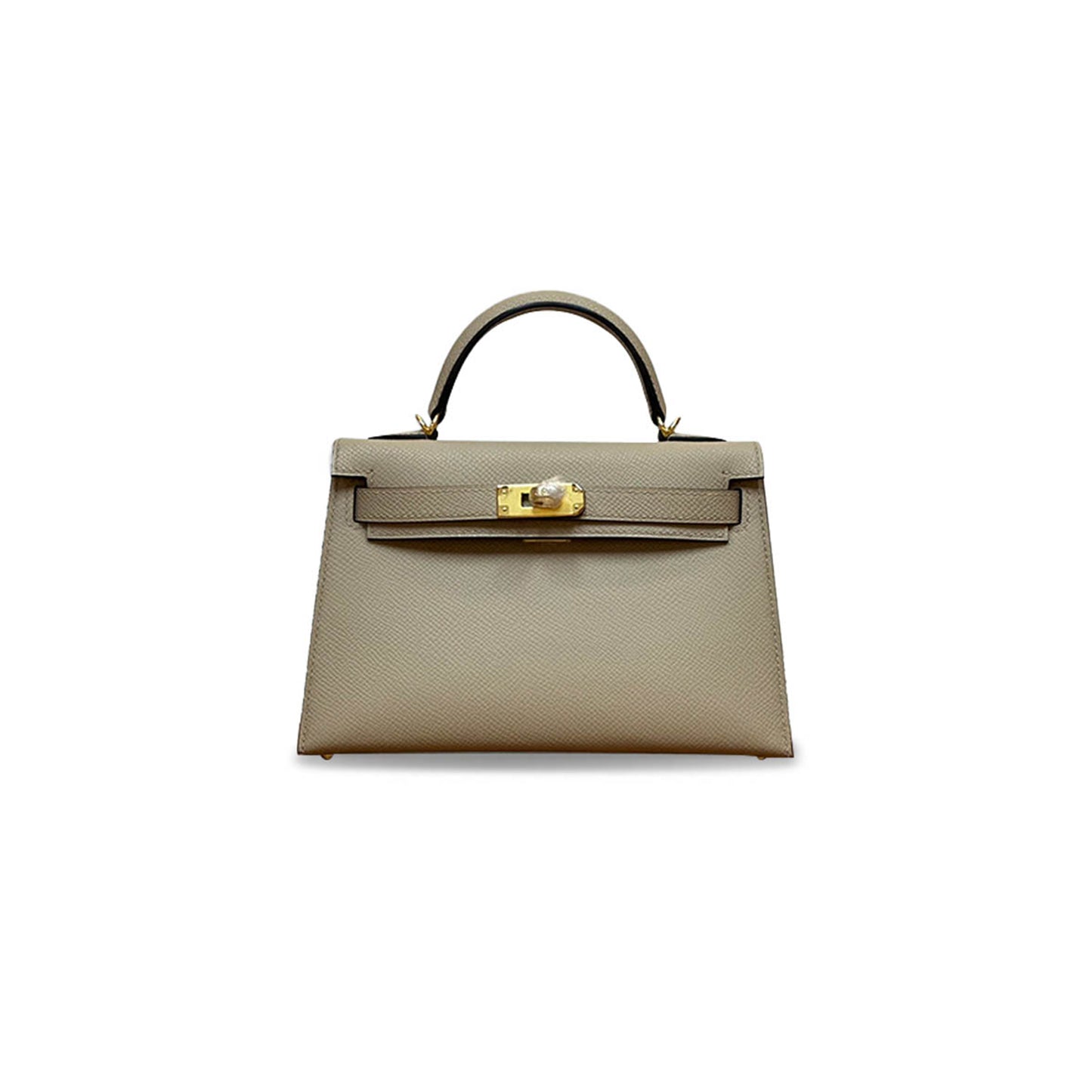 H**mes master mini kelly ii epsom turtledove gray gold buckle (19*12*5.5cm)