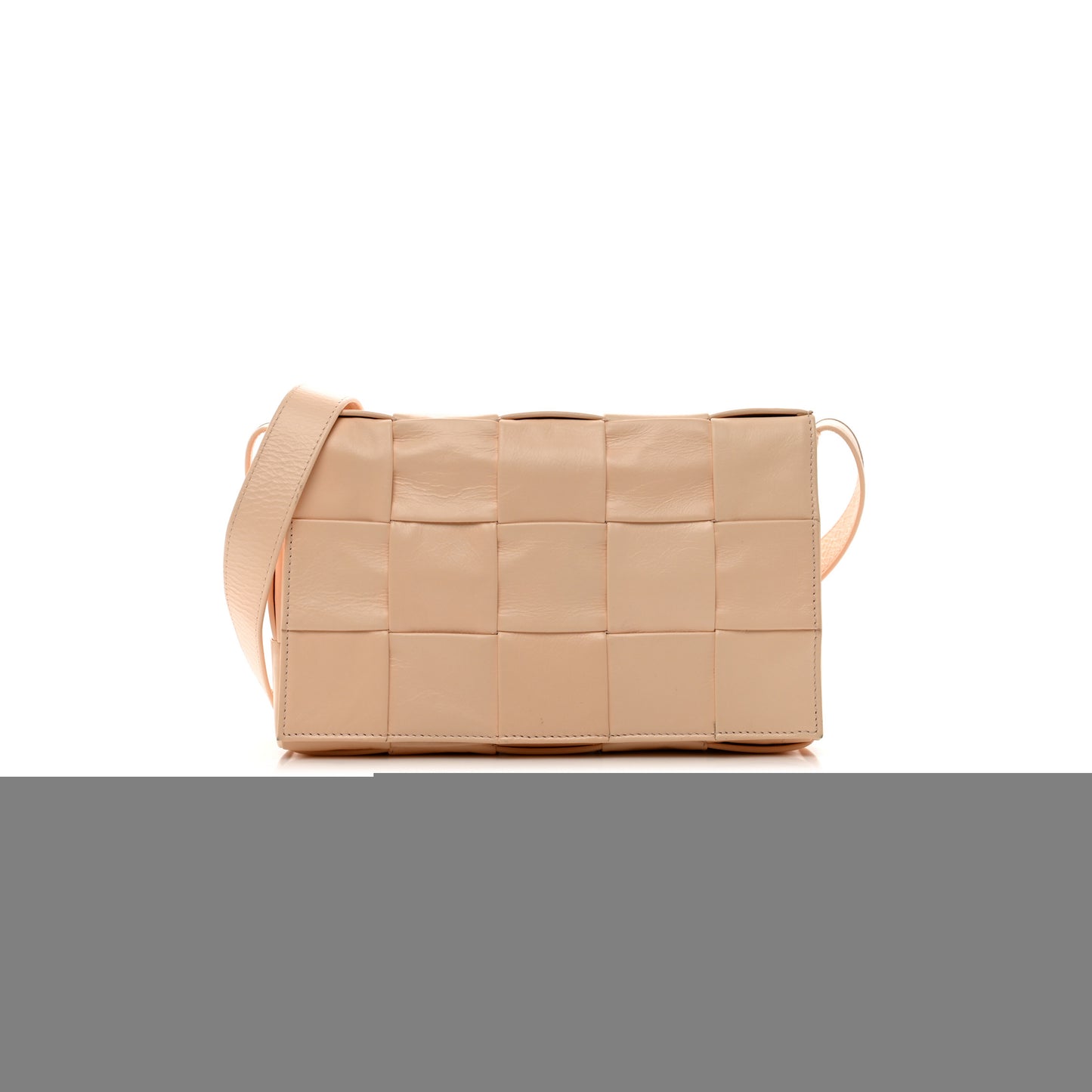 bo*te*ga Ve*ne*ta paper calfskin maxi intrecco cassette crossbody bag melon wash (23*15*5.5cm)