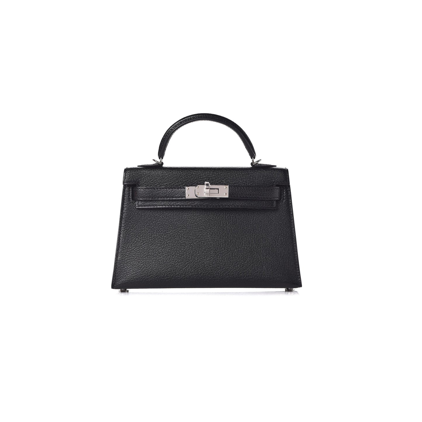 H**mes master chevre mysore mini kelly ii sellier 20 black (19*12*5.5cm)