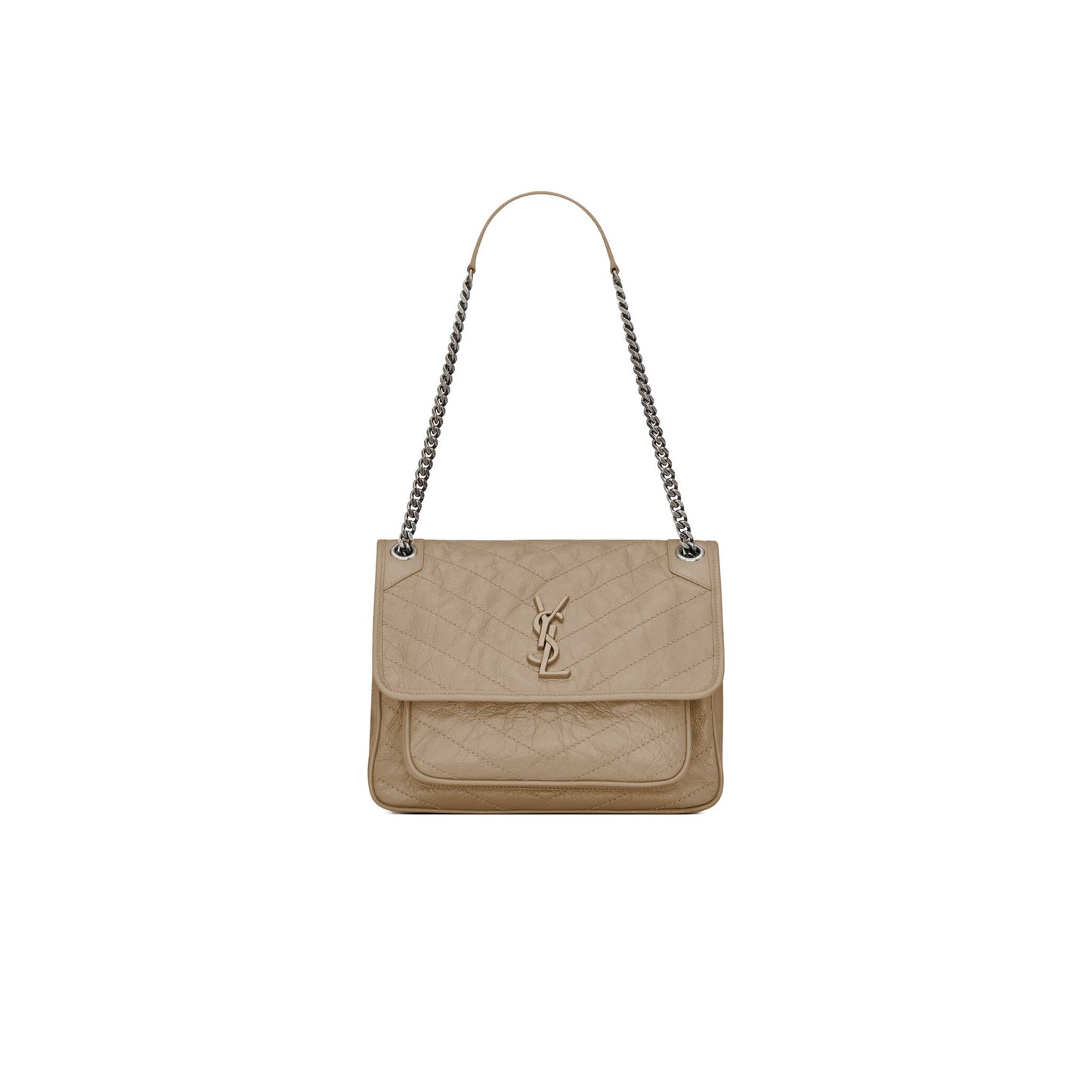 Y*L niki medium chain bag in crinkled vintage leather 633158620415 (28*20*8.5cm)