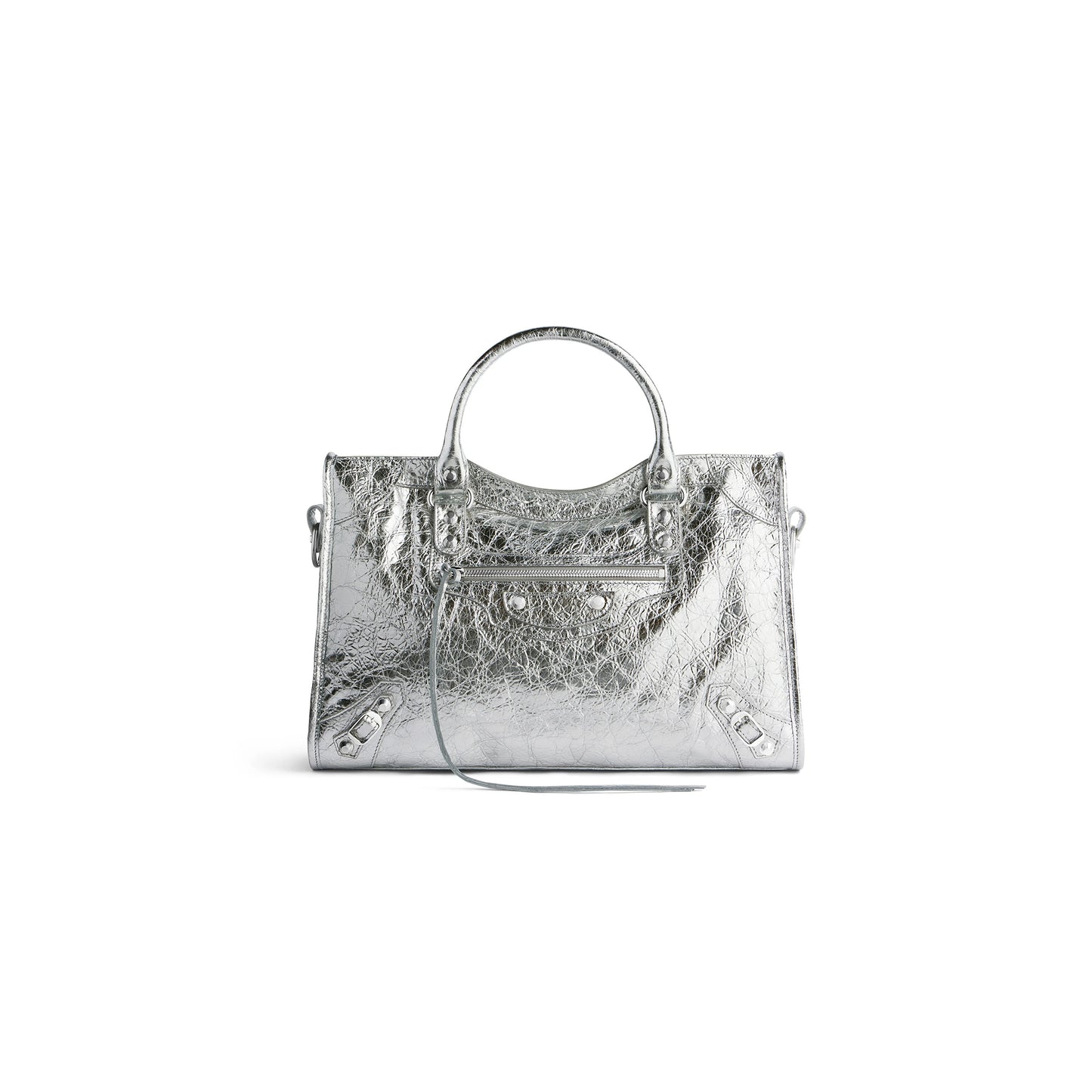 Ba1en*iaga women''s le city bag medium in silver 8230582abek8122 (37*23.4*14.9cm)