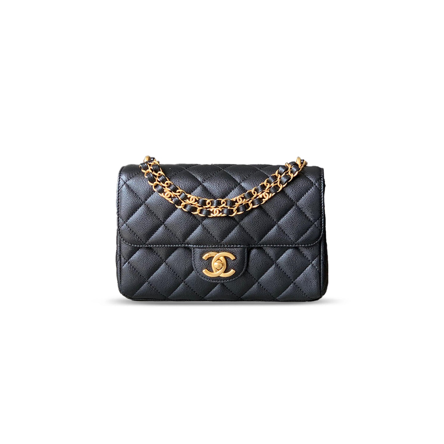 CHANE CAVIAR WALLET ON CHAIN 321492 (22*14*6.5cm)