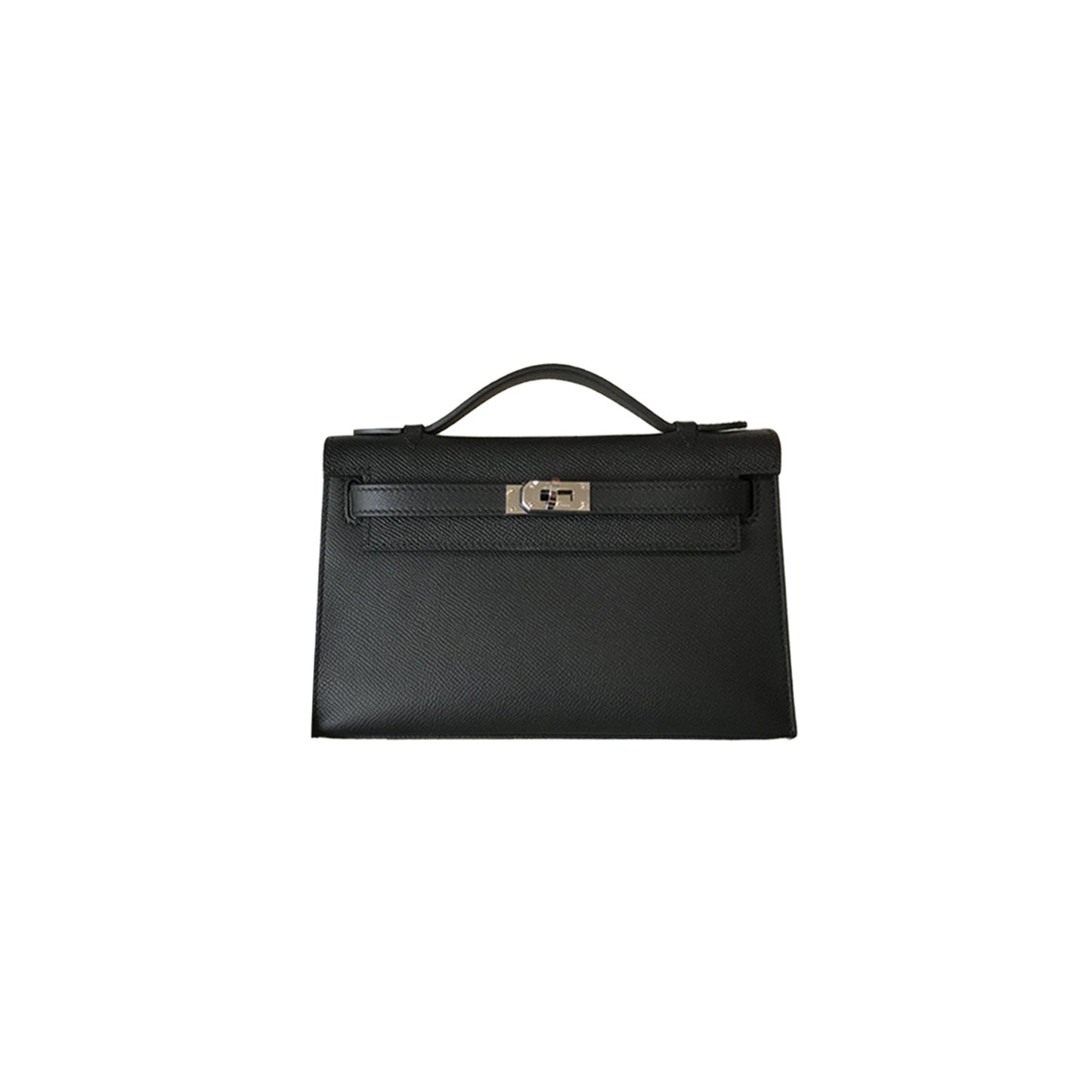 H**mes master kelly pochette mini bag black (22*14*7cm)