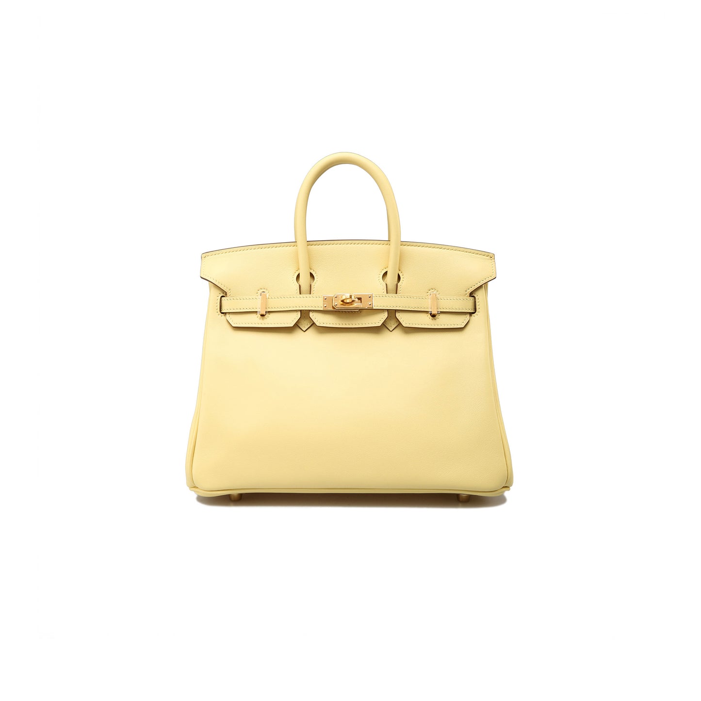 h**mes master birkin 25 swift leather G003e egg yellow gold buckle bag h049362ck07 (25*20*13cm)