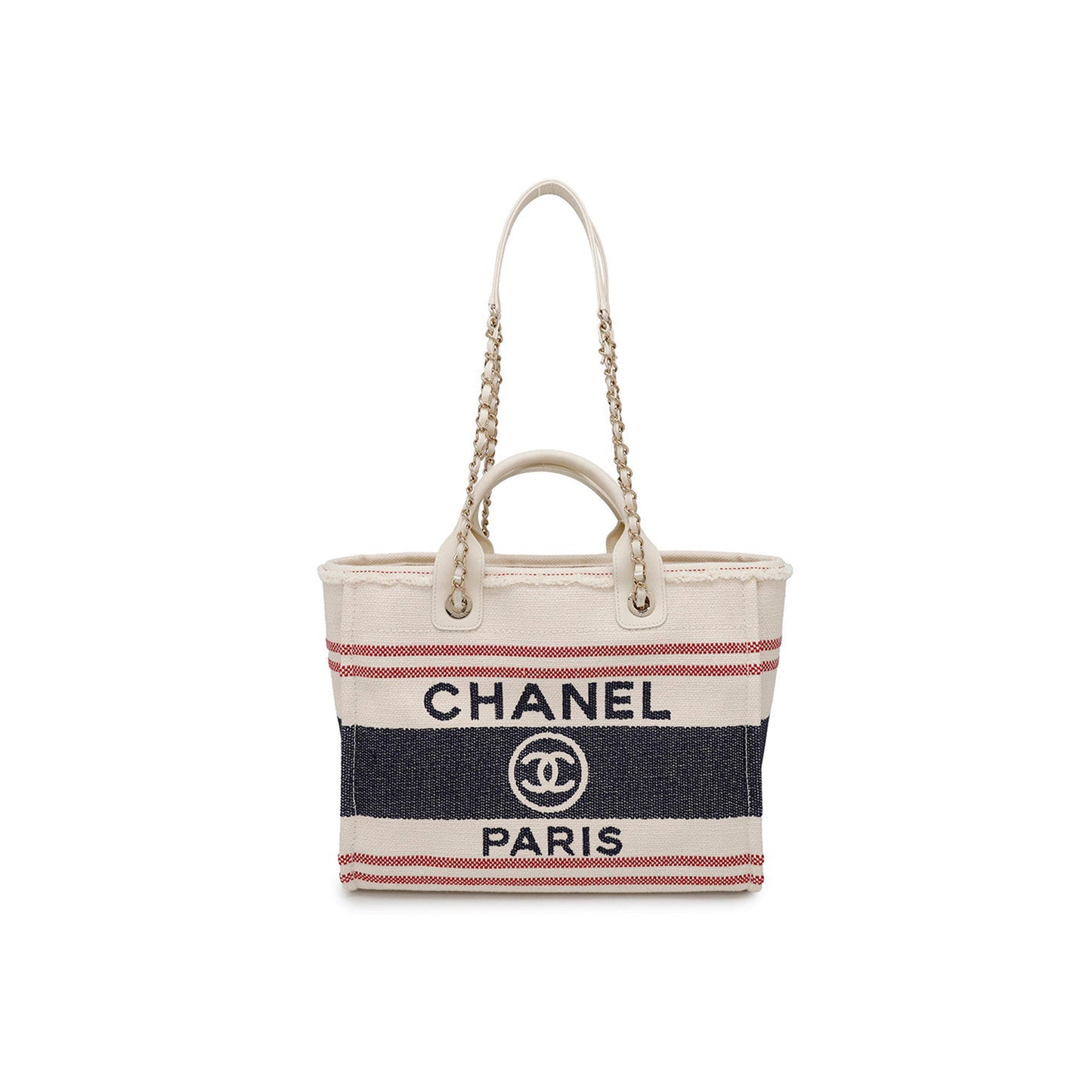 Ch*el master shopping bag cotton leather as3351 (34*27*15.5cm)