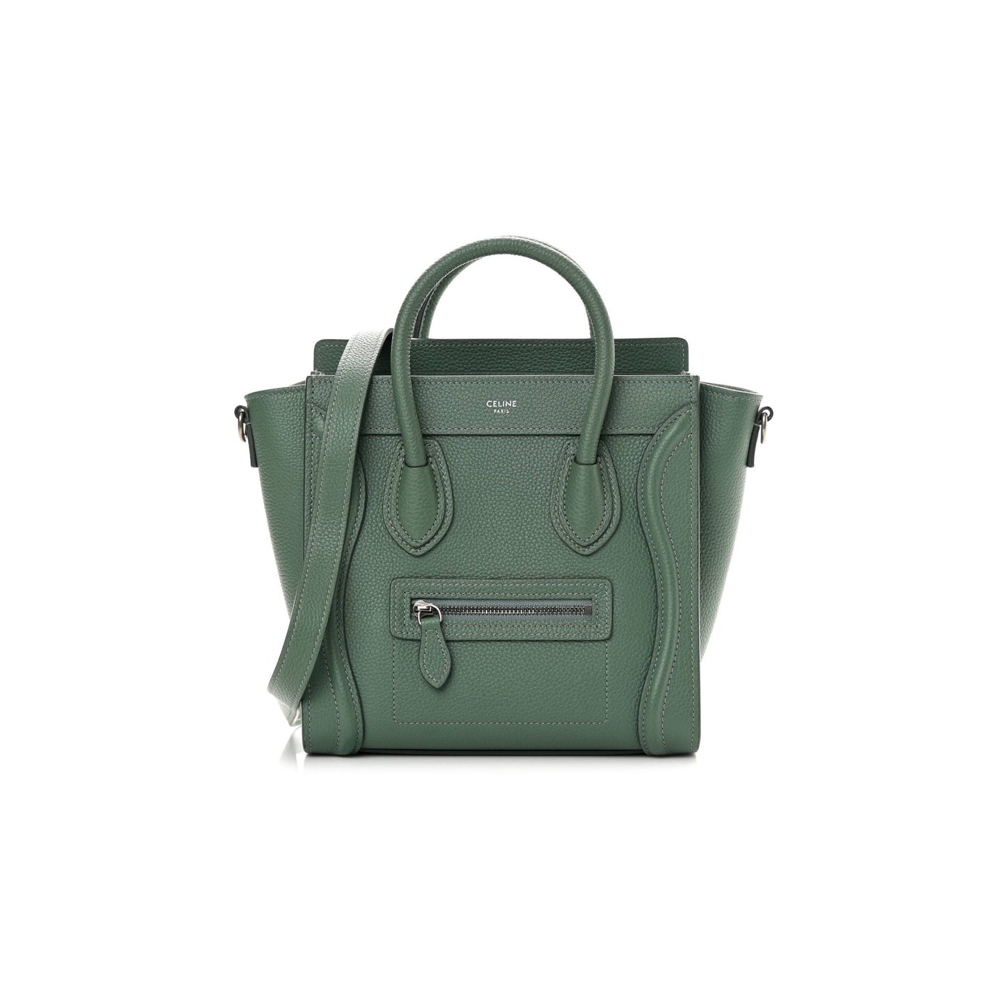 ce**e drummed calfskin nano lU*gage celadon (21*20*10cm)