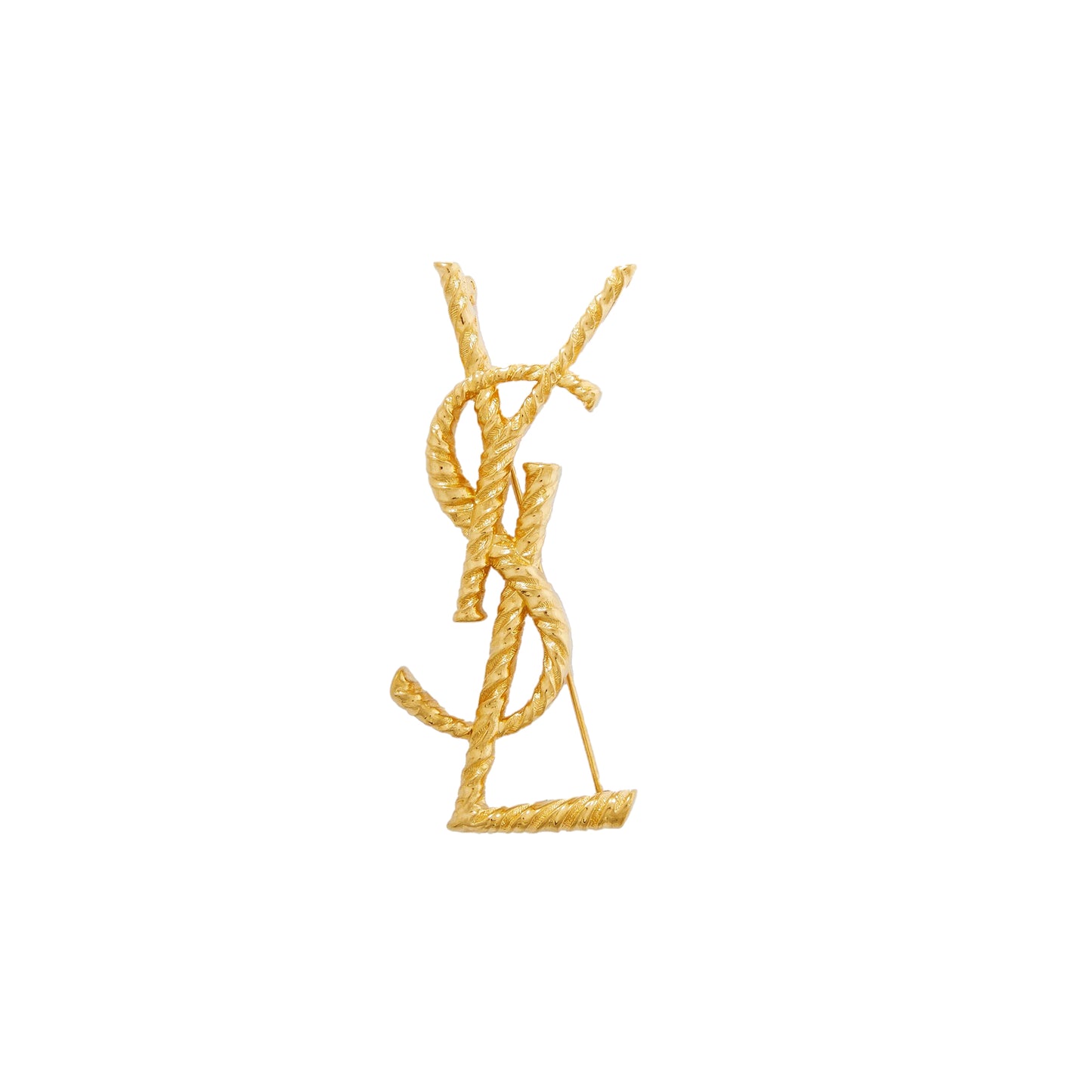 y*l Sa**t Lau*nt gold-tone brooch 652410y15008060