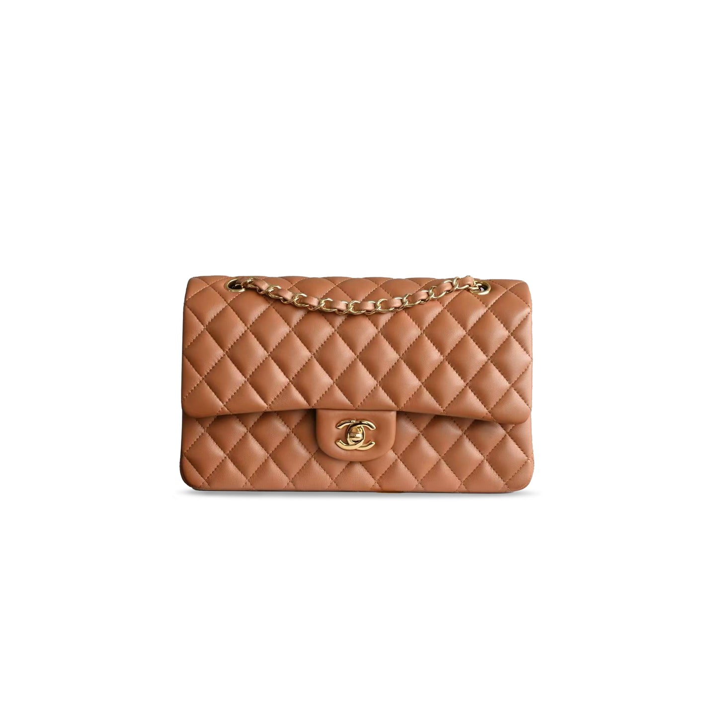 Ch*el master medium classic flap quilted lambskin a01112 (25*15*6cm)