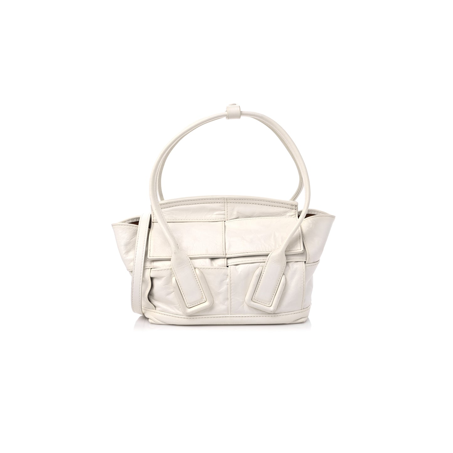 bo*te*ga Ve*ne*ta paper calfskin maxi intrecciato mini arco slouch plaster (18*17*8cm)