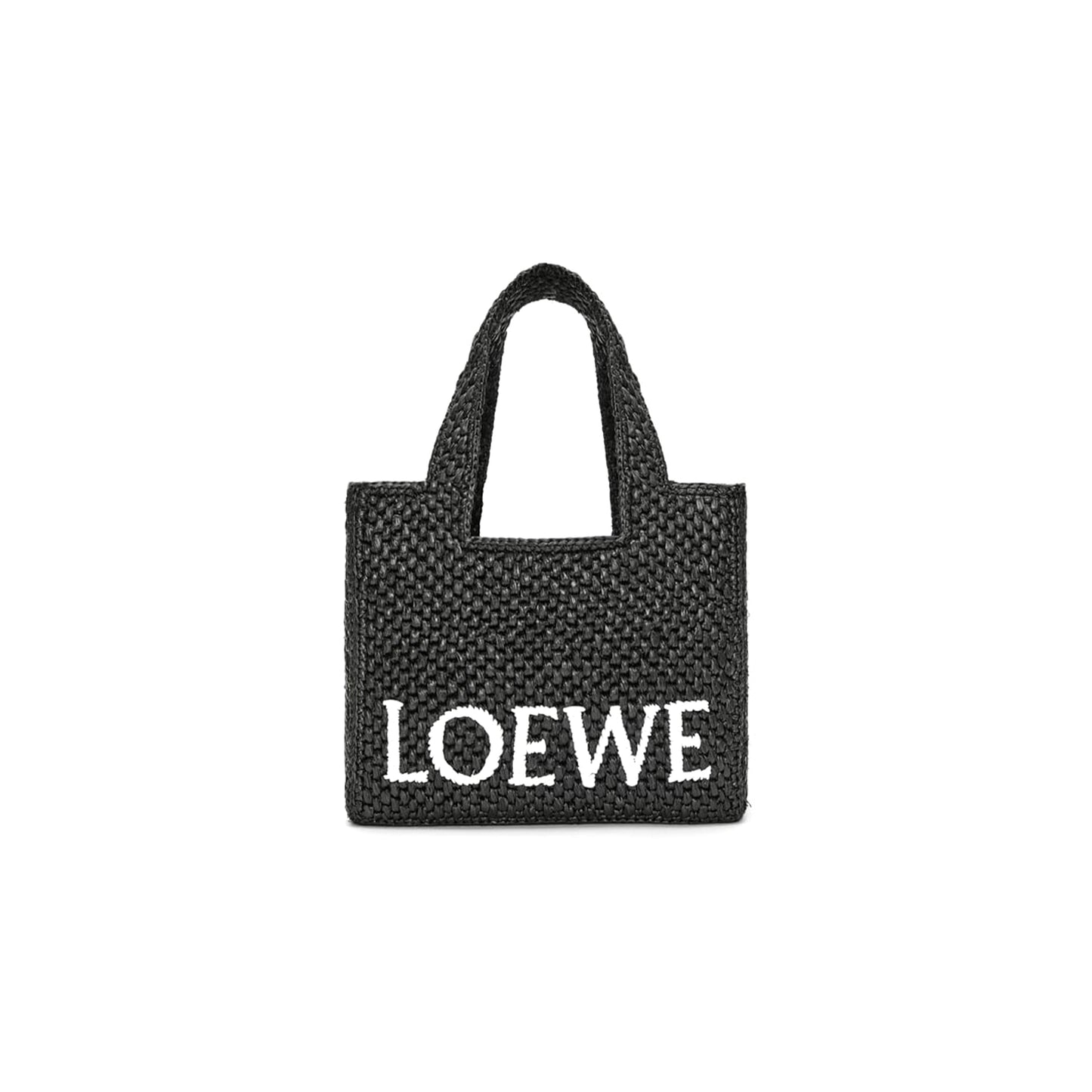 L0ew* small L0ew* font tote in raffia a685b59x01-1100 (24*19.5*11cm)