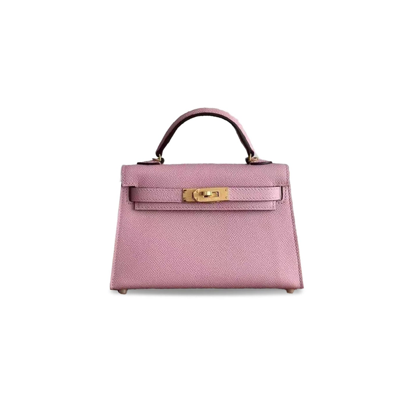 H**mes master mini kelly ii epsom mallow purple gold buckle (19*12*5.5cm)