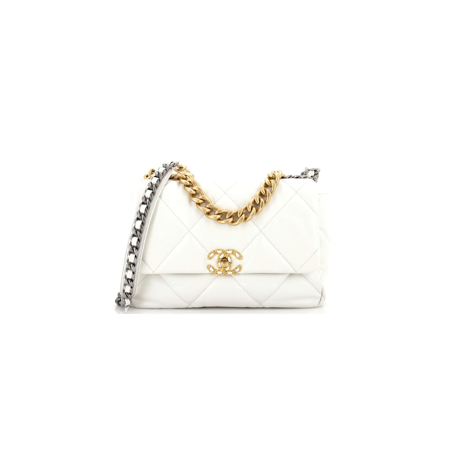 Ch*el master 19 flap bag quilted leather large (30*20*10cm)