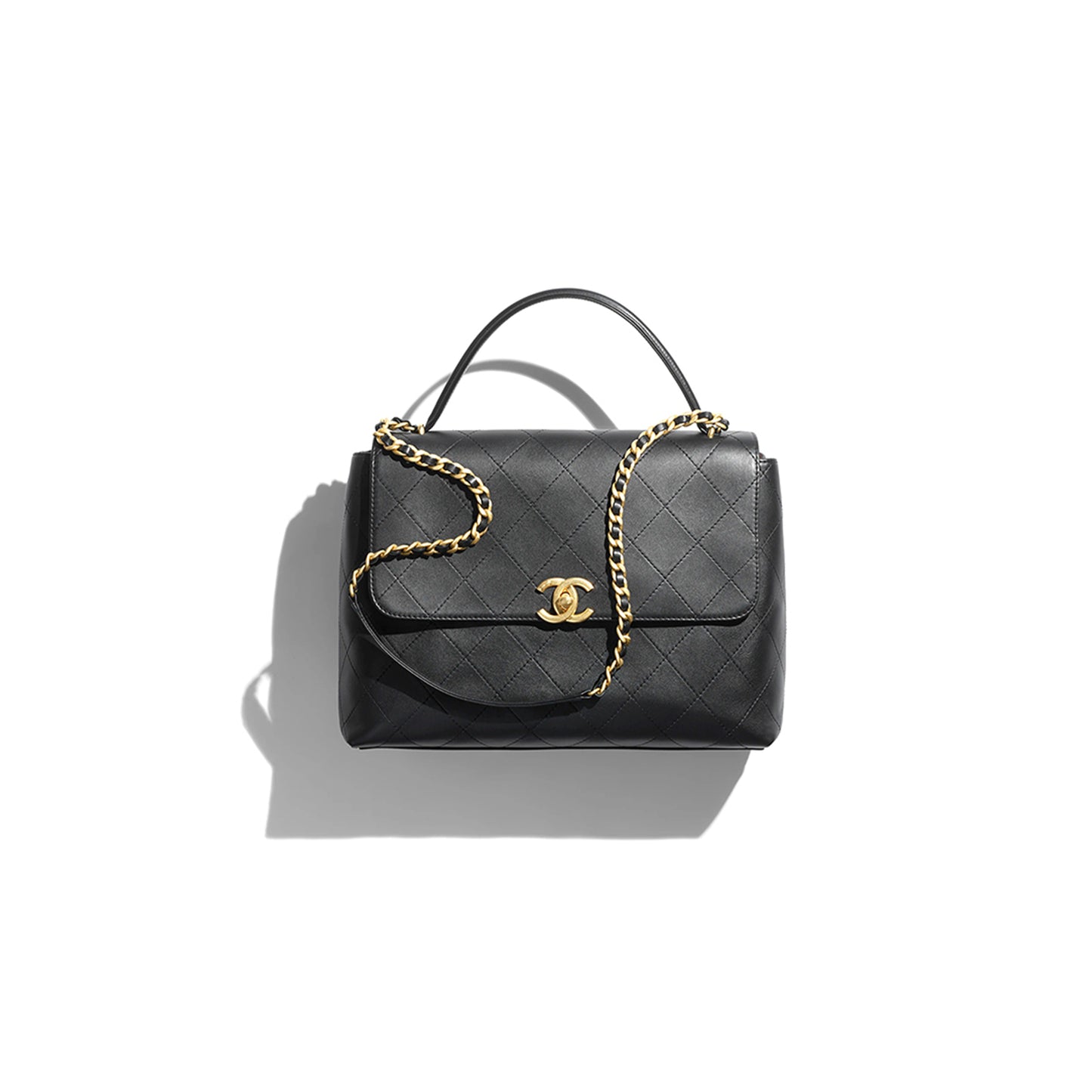 Ch*el maxi flap bag with top handle as5543 (37*26*10cm)