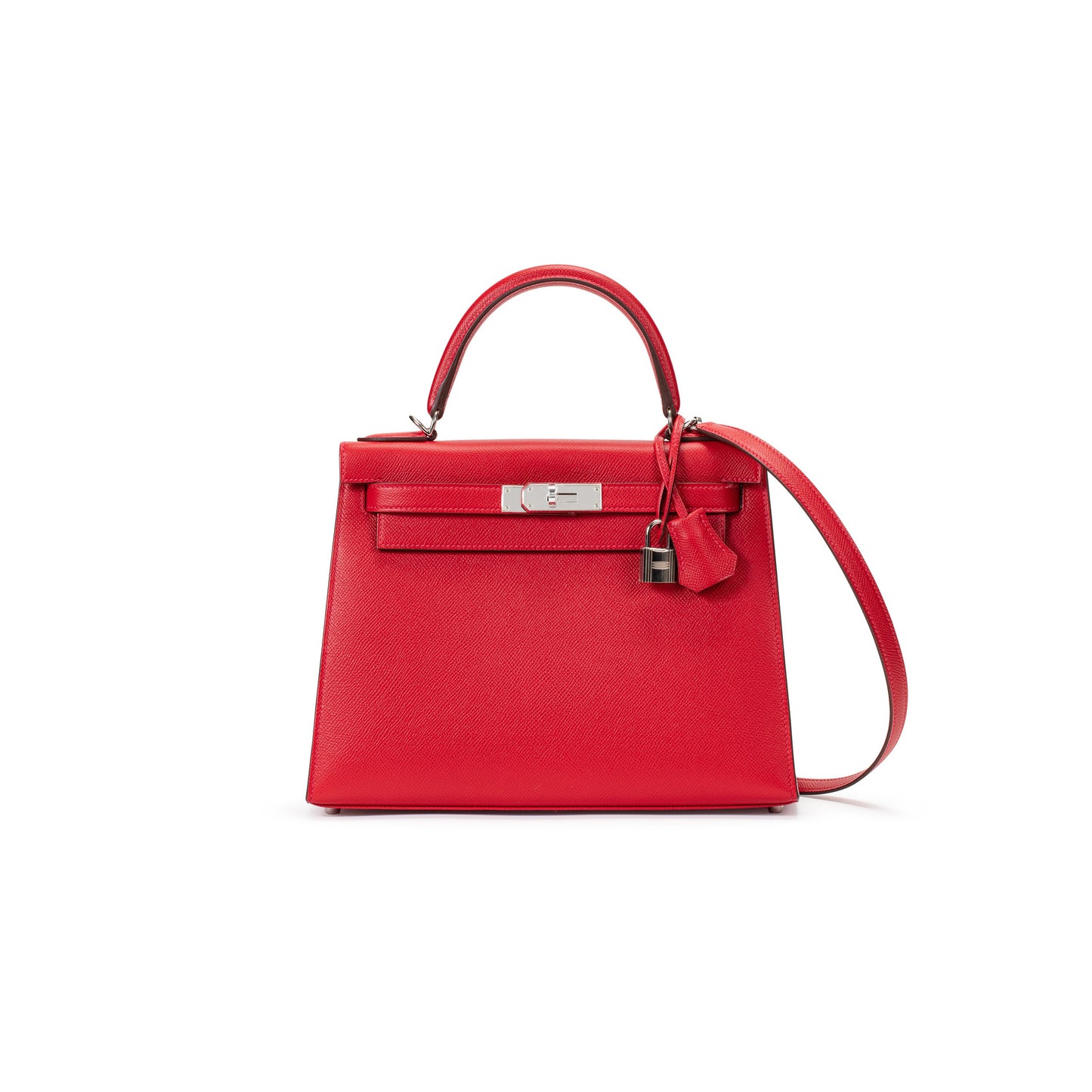 H**mes master rouge casaque epsom sellier kelly 25 palladium hardware (25*17*7cm)