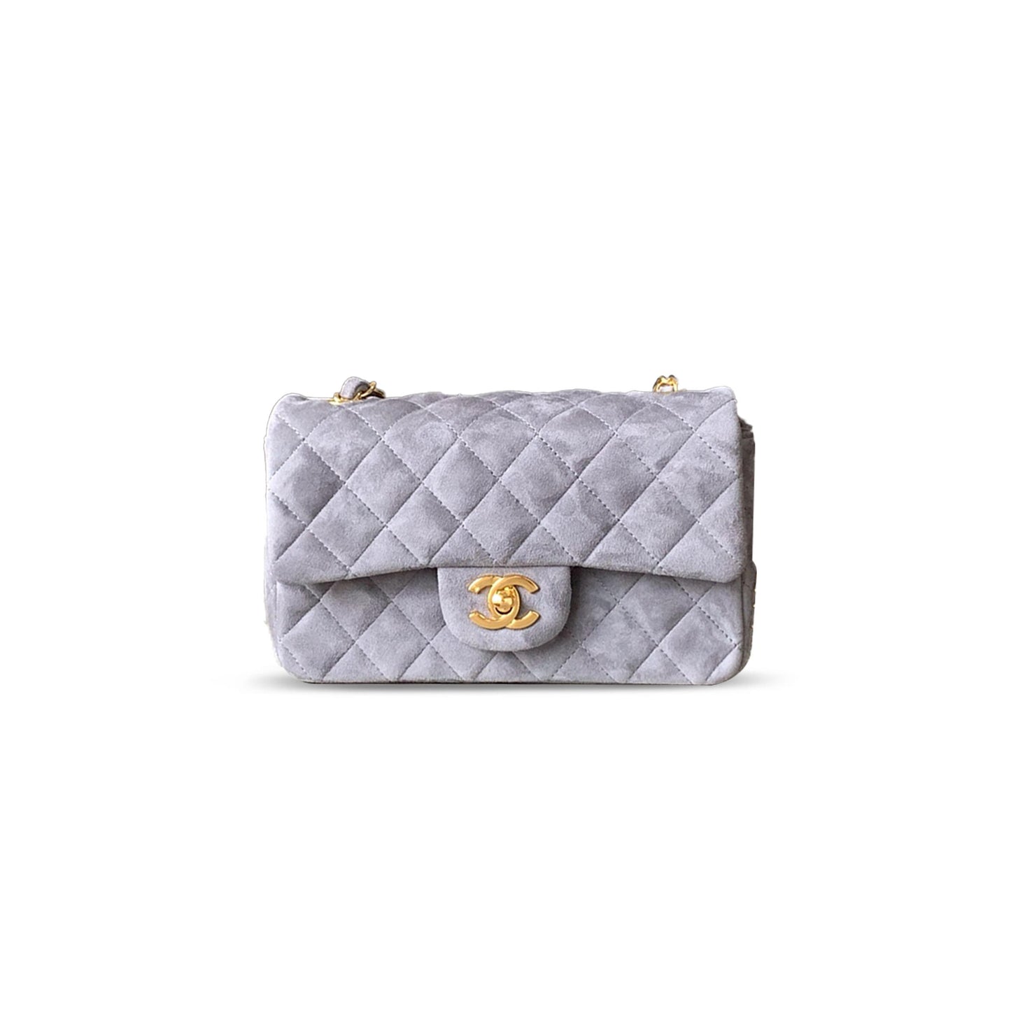 Ch*el suede small double flap shoulder bag 306485 (20*12*6cm)