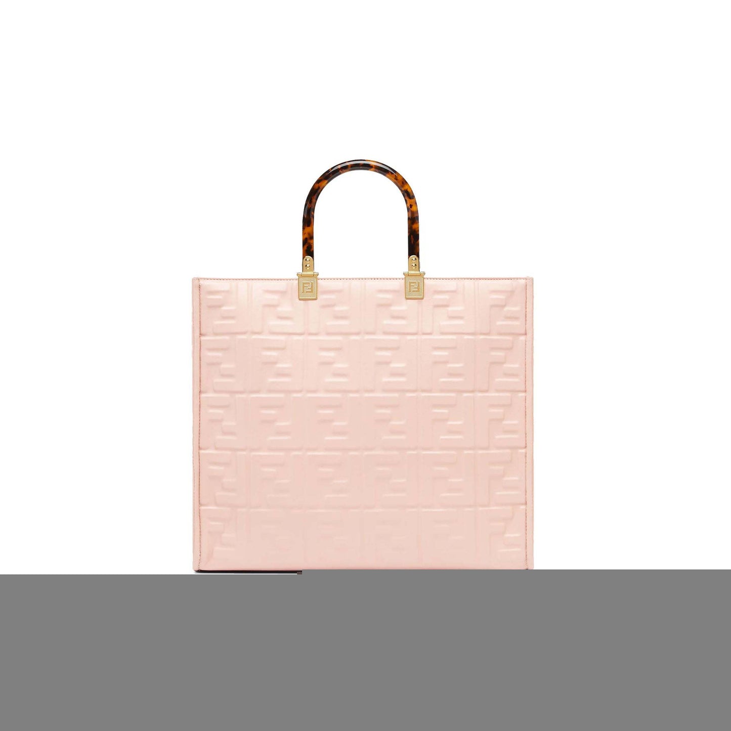 F**di sunshine medium - pink leather shopper 8bh386amcvf0j2f (35*31*17cm)