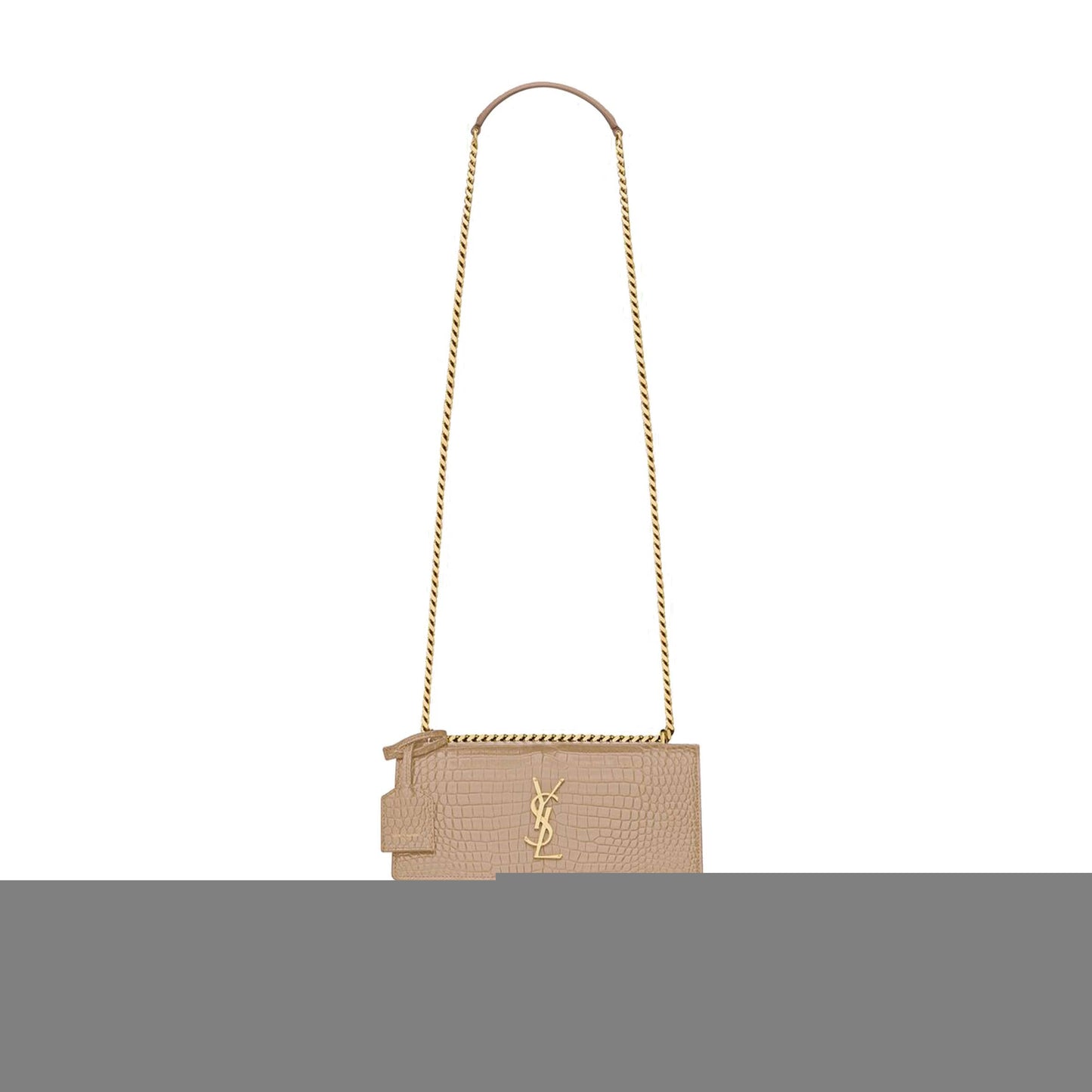 Y*L sunset medium chain bag in crocodile-embossed shiny leather 442906dnd0j2721 (22*16*6.5cm)