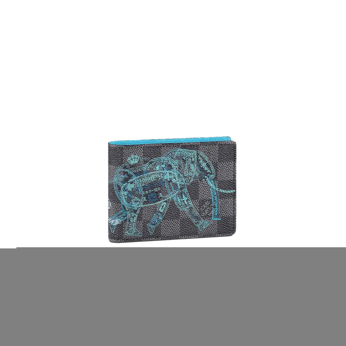 l**is V*t*n slender walletdamier graphite stamps n64604 (12*9cm)