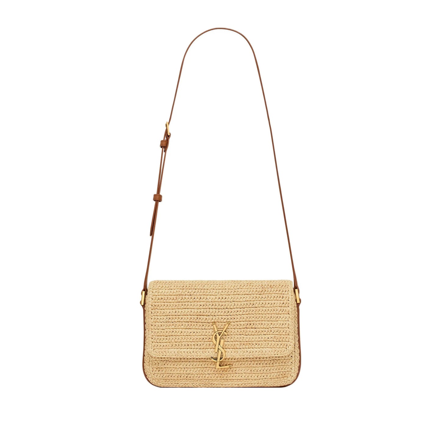Y*L solferino medium satchel in raffia and leather 751506gaabn2080 (23*16*6cm)