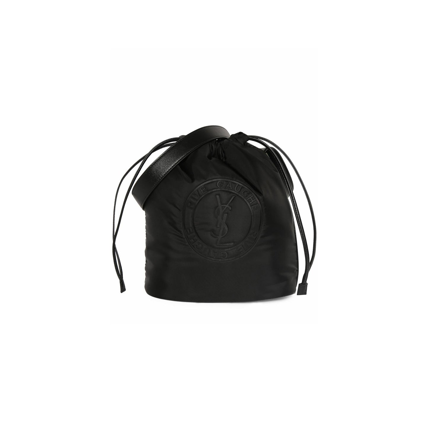 Y*L rive gauche laced bucket bag in leather 71026161055 (21*23*14cm)
