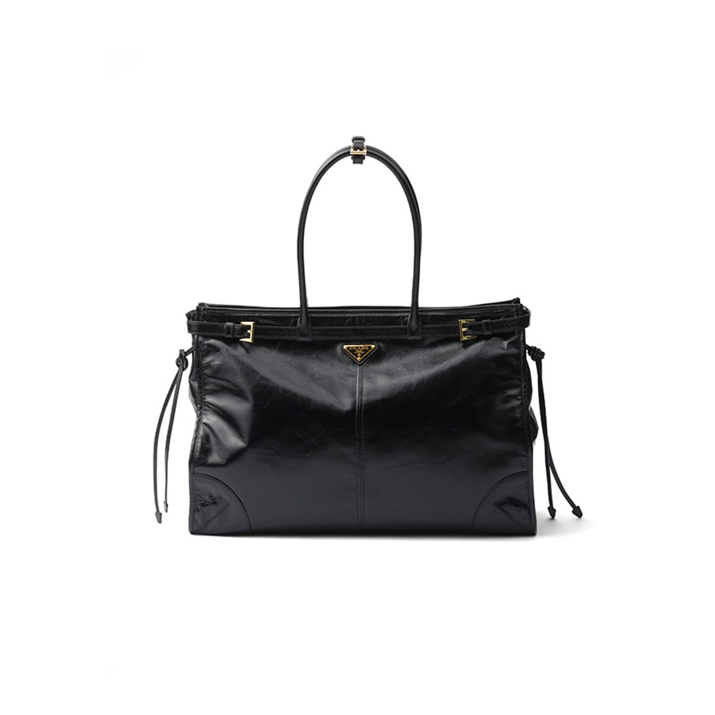 Pra*a bonnie extra large leather handbag 1ba439 (42*30*12cm)
