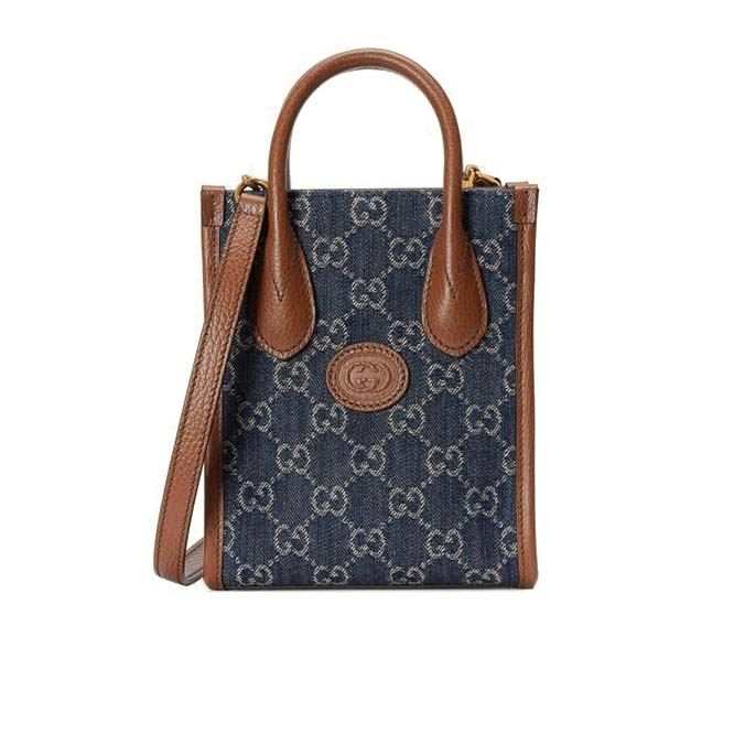 G*u*i mini tote bag with interlocking&g 671623 (20*16*7cmīŧ