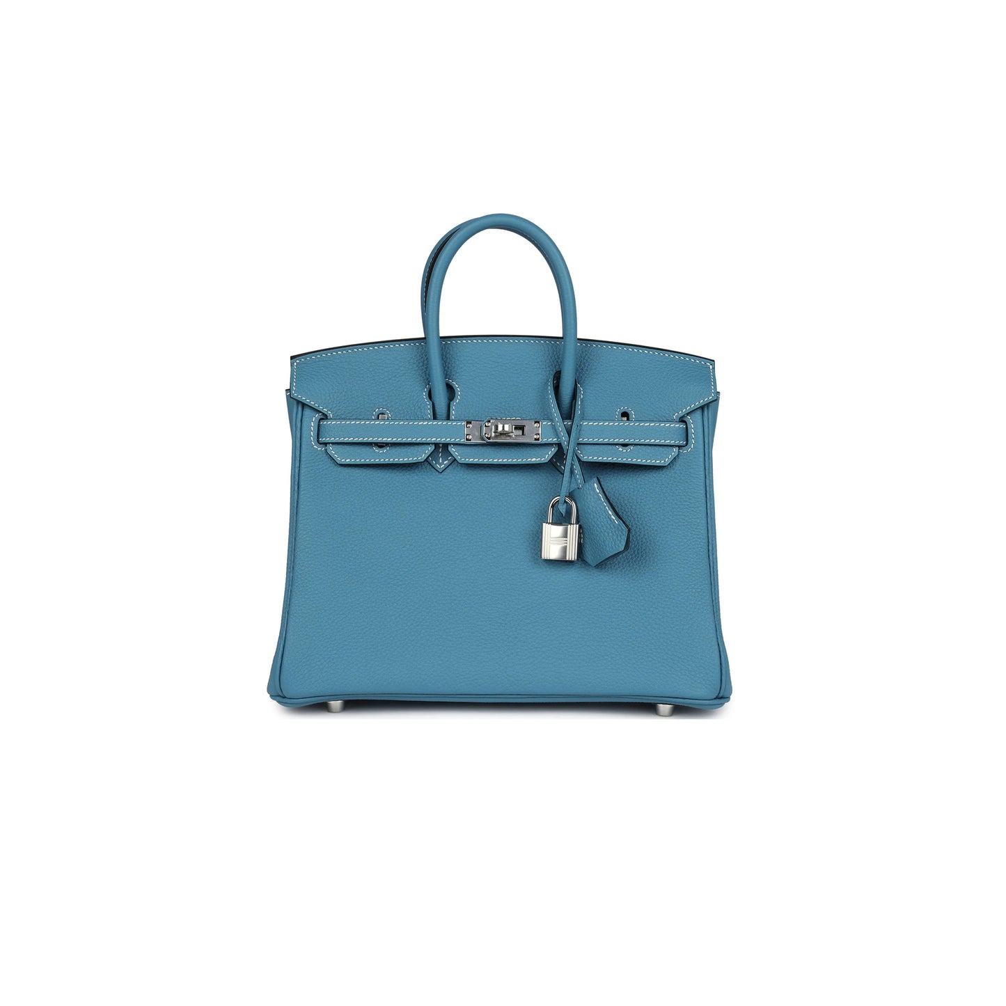 H**mes birkin 25 blue jean togo palladium hardware 265378 (25*20*13cm)