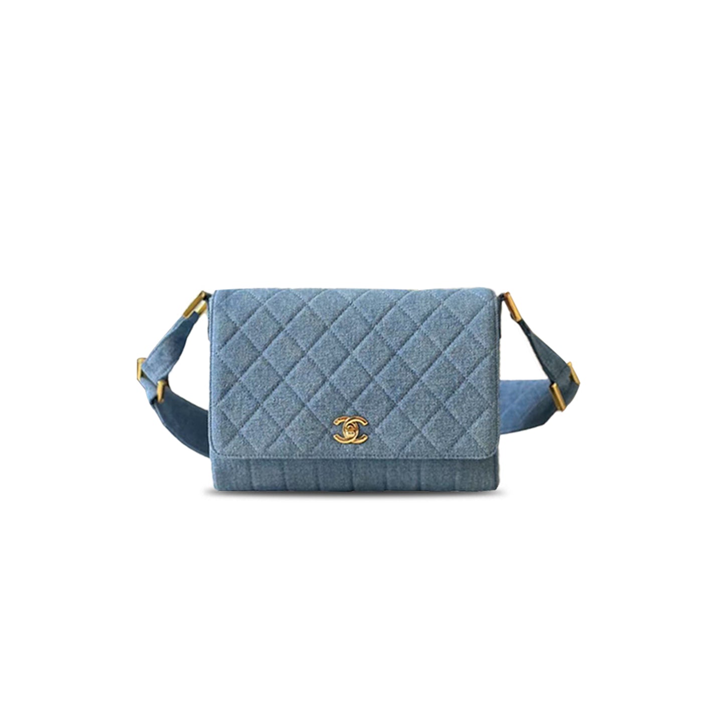 Ch*el vintage denim crossbody bag (25.5*20*7cm)