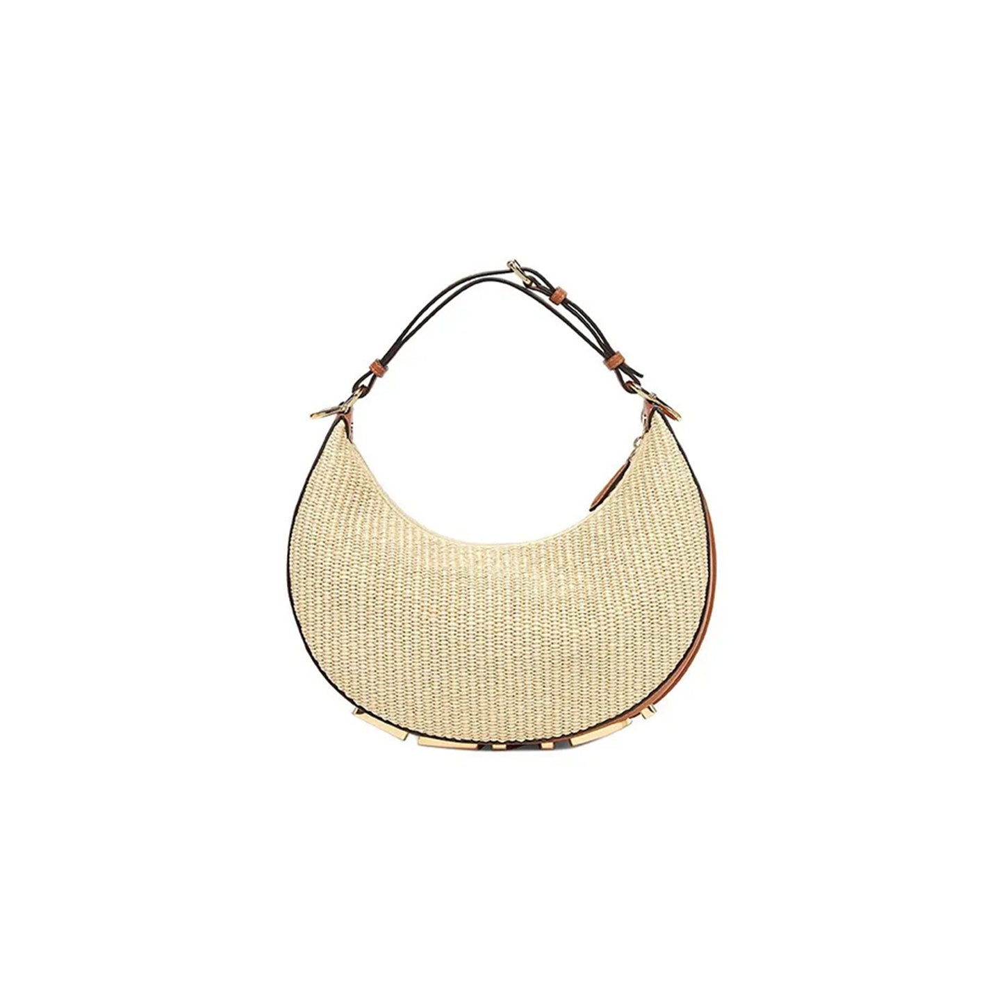F**di small handbag F**digraphy straw shoulder bag 8br798anwbf1l27 (29*24.5*10cm)